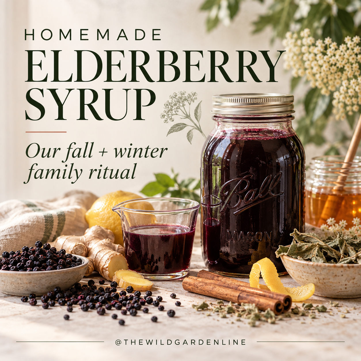 The Elderberry Syrup I Make All Winter Long.