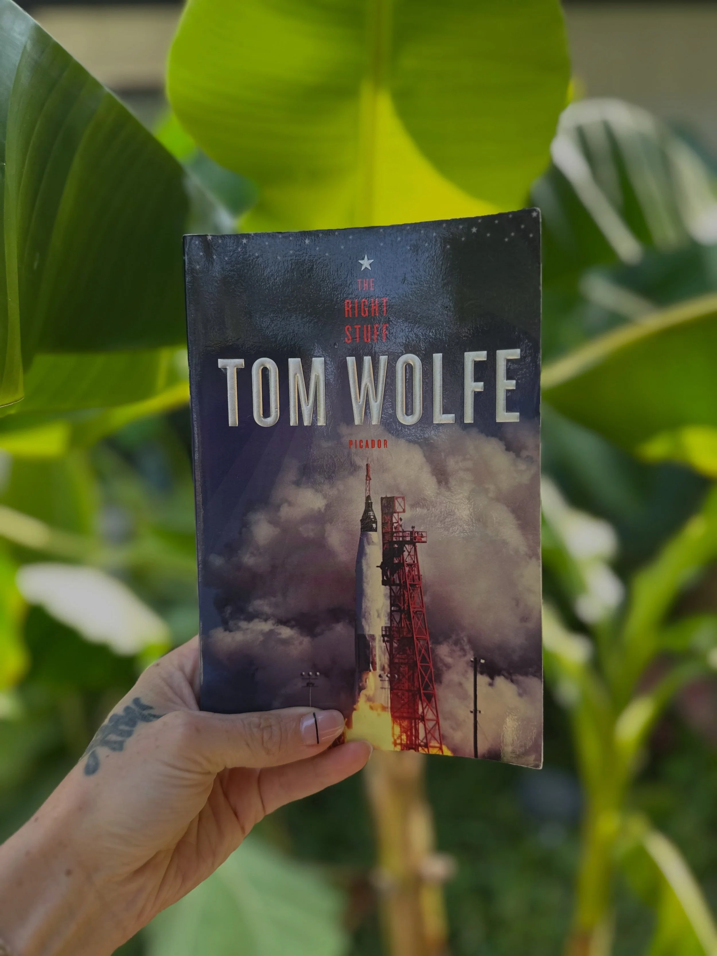 Our next read: The Right Stuff by Tom Wolfe

Reading this as research on a character I&rsquo;m developing, Denzen Yarza. Denzen is, at his core, descended from the tradition of military and test pilots. Tom Wolfe explores that culture in depth:

* wh