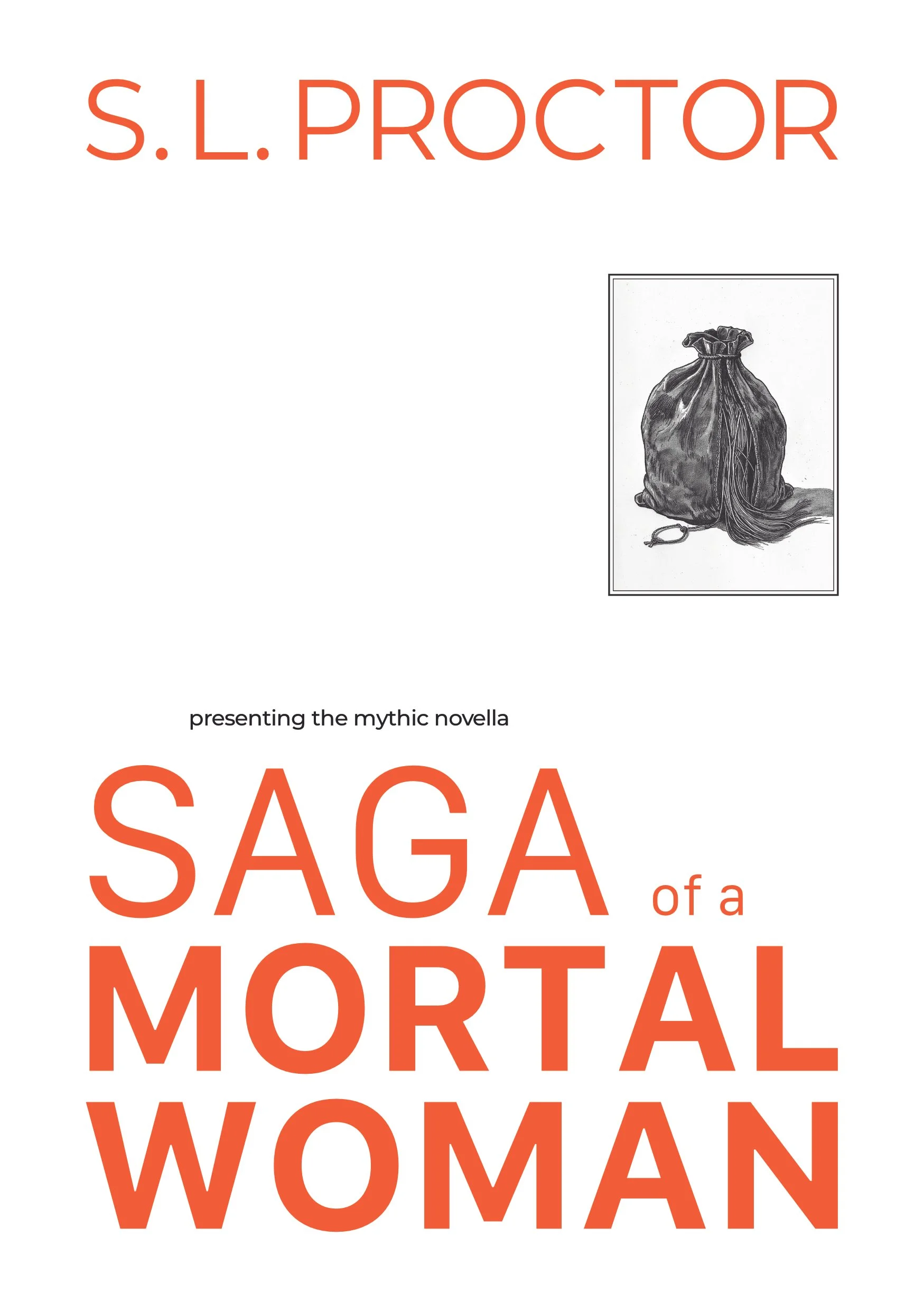 Book cover with the title 'S. L. Proctor' and an illustration of a cloth bag containing a bundle of hair.