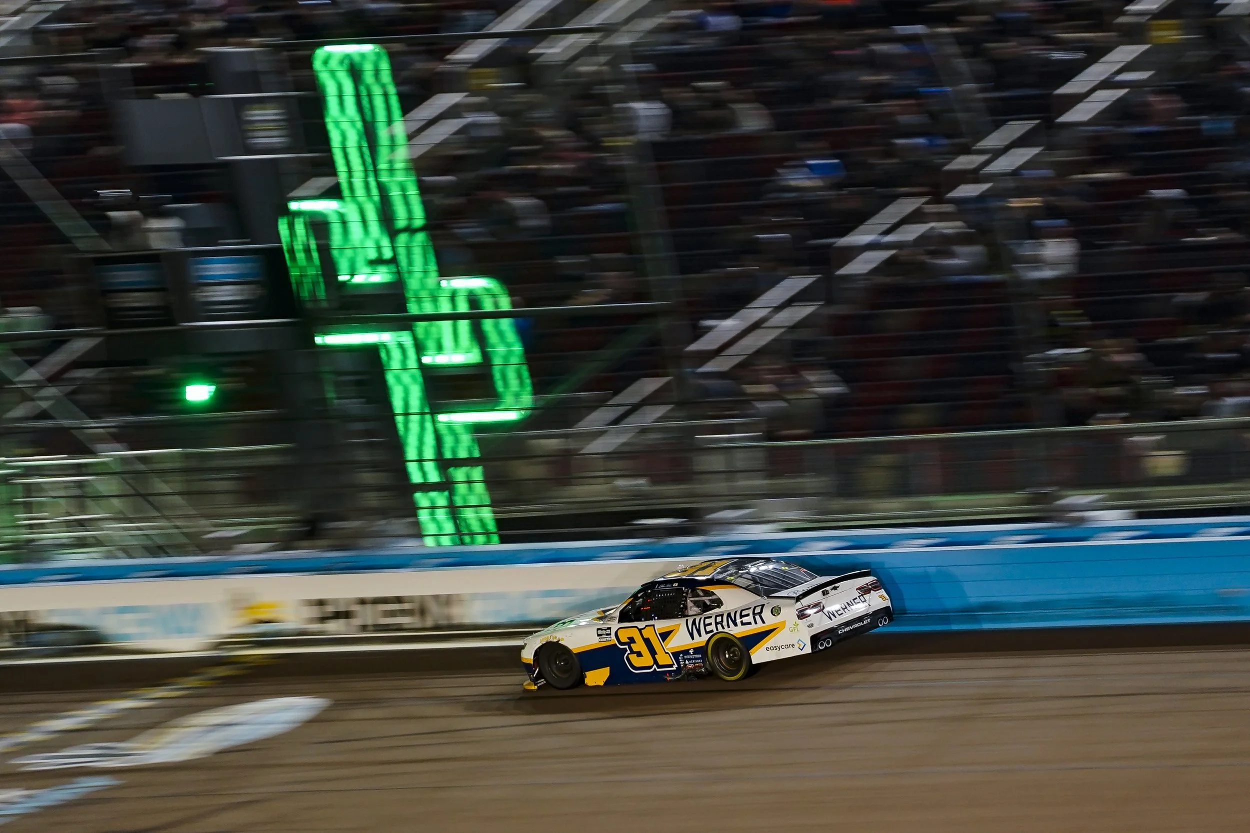 No. 31 Jordan Anderson Racing Chevrolet driven by Blaine Perkins racing at Phoenix Raceway, O'Reilly Auto Parts Series Neon Cactus 