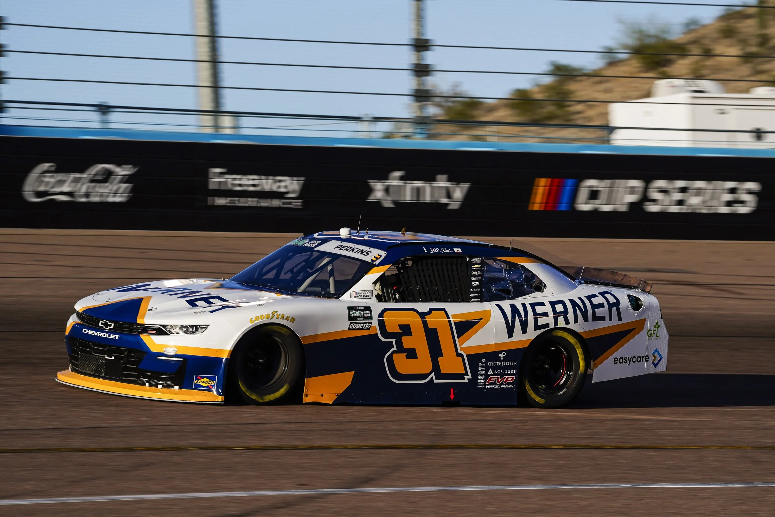 Blaine Perkins No. 31 Jordan Anderson Racing on track at Phoenix Raceway, NASCAR O'Reilly Auto Parts Series 2026
