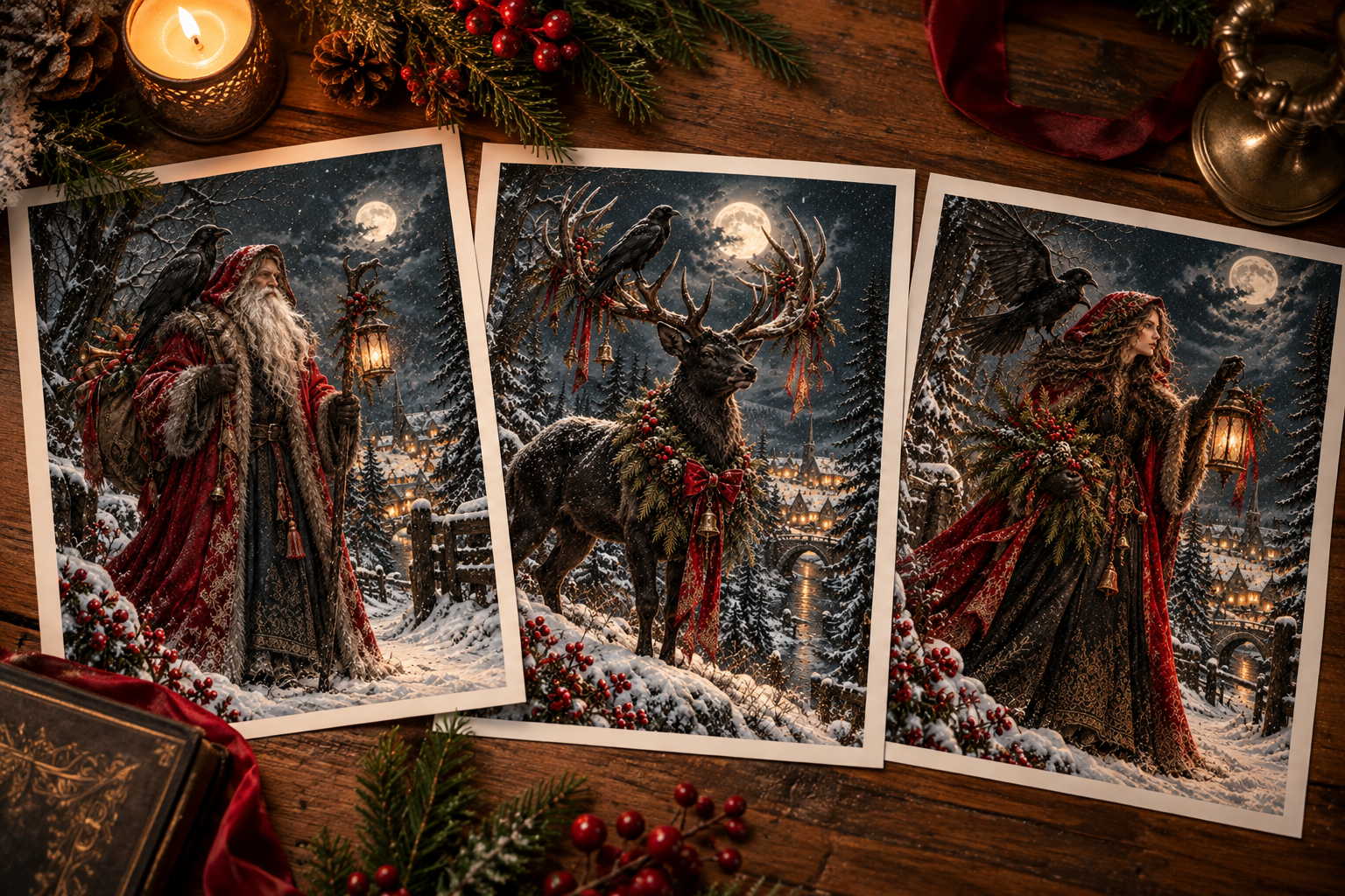 Moonlit Winter Folklore Triptych.png