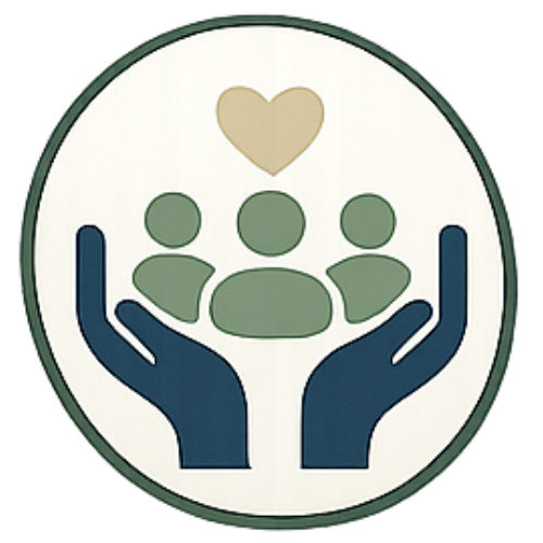 Icon of hands holding 3 people