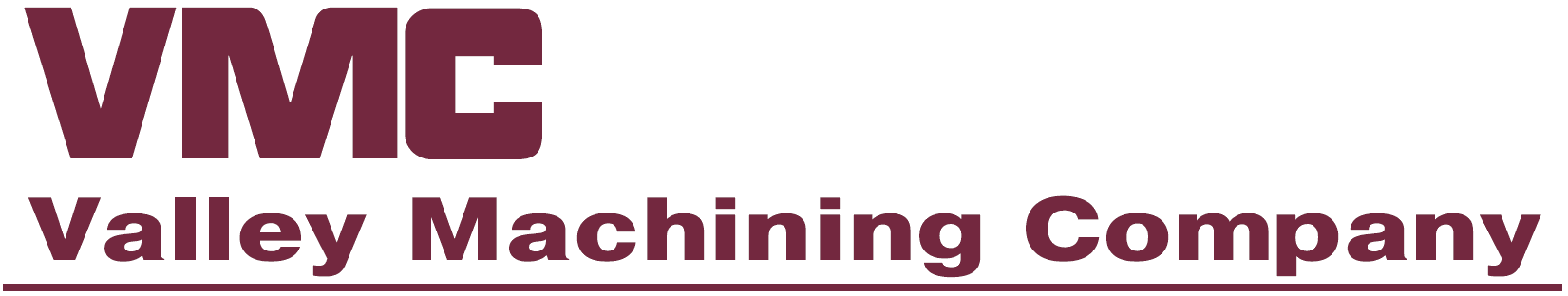 Logo of VMV Valley Machining Company in dark purple text on a transparent background.