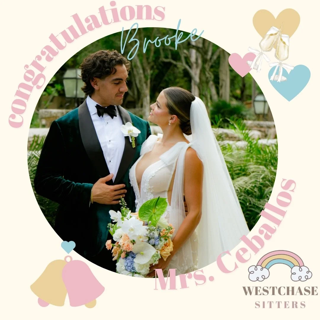From building a business that feels like family&hellip; to growing her own 💍🤍✨

Today we&rsquo;re celebrating our founder &amp; owner, Brooke, as she officially became Mrs. Ceballos 🥂💕

Westchase Sitters was built with so much love, care, and hea