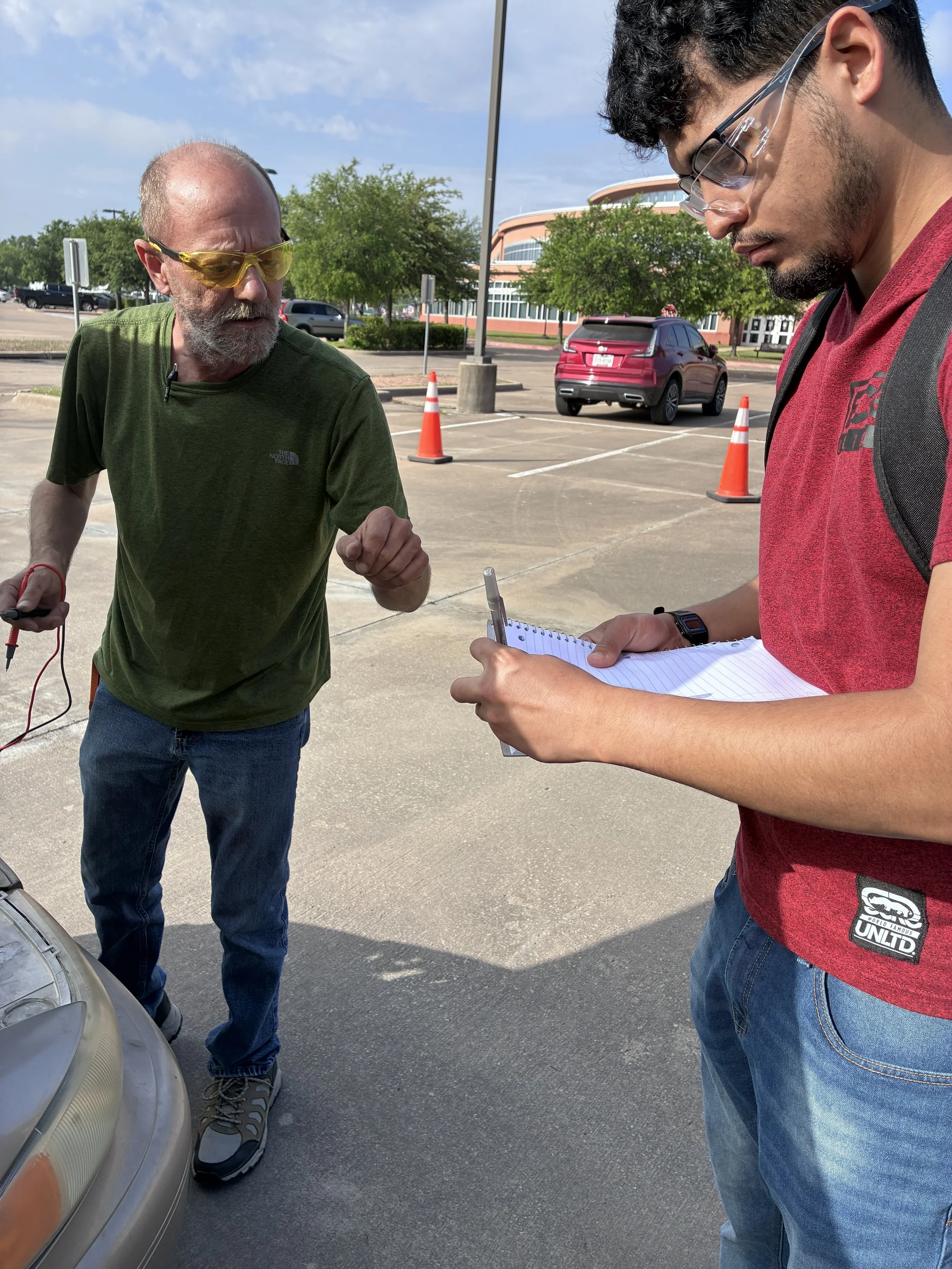 Instructor and student discussion