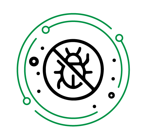 A digital illustration of a clock with a modern, minimalist design. The clock face is black with green outline markers and a single green hand pointing at approximately 12:00.