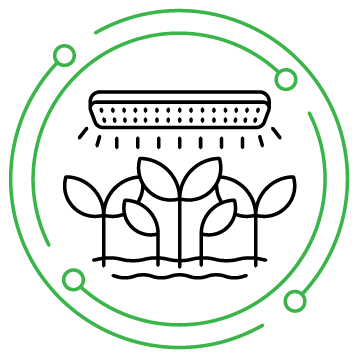 Diagram of a circular conveyor system with four stations marked around the circle.
