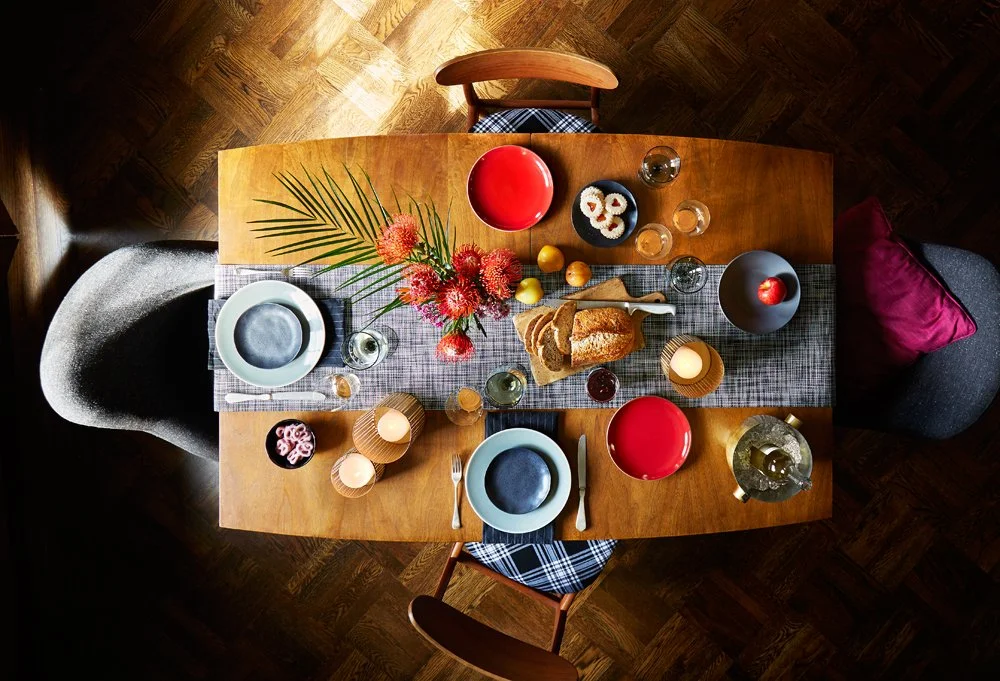 Mid-Century table procured from Alameda Antique/Flea Market.