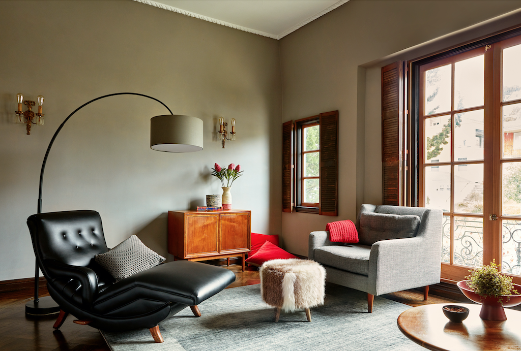 Mid-Century inspired, combination of vintage and new furnishings.