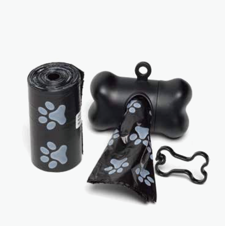 Compostable Pet Poop Bags — PBAT + Corn Starch (15 Bags per Roll, 16 Rolls per Case)
