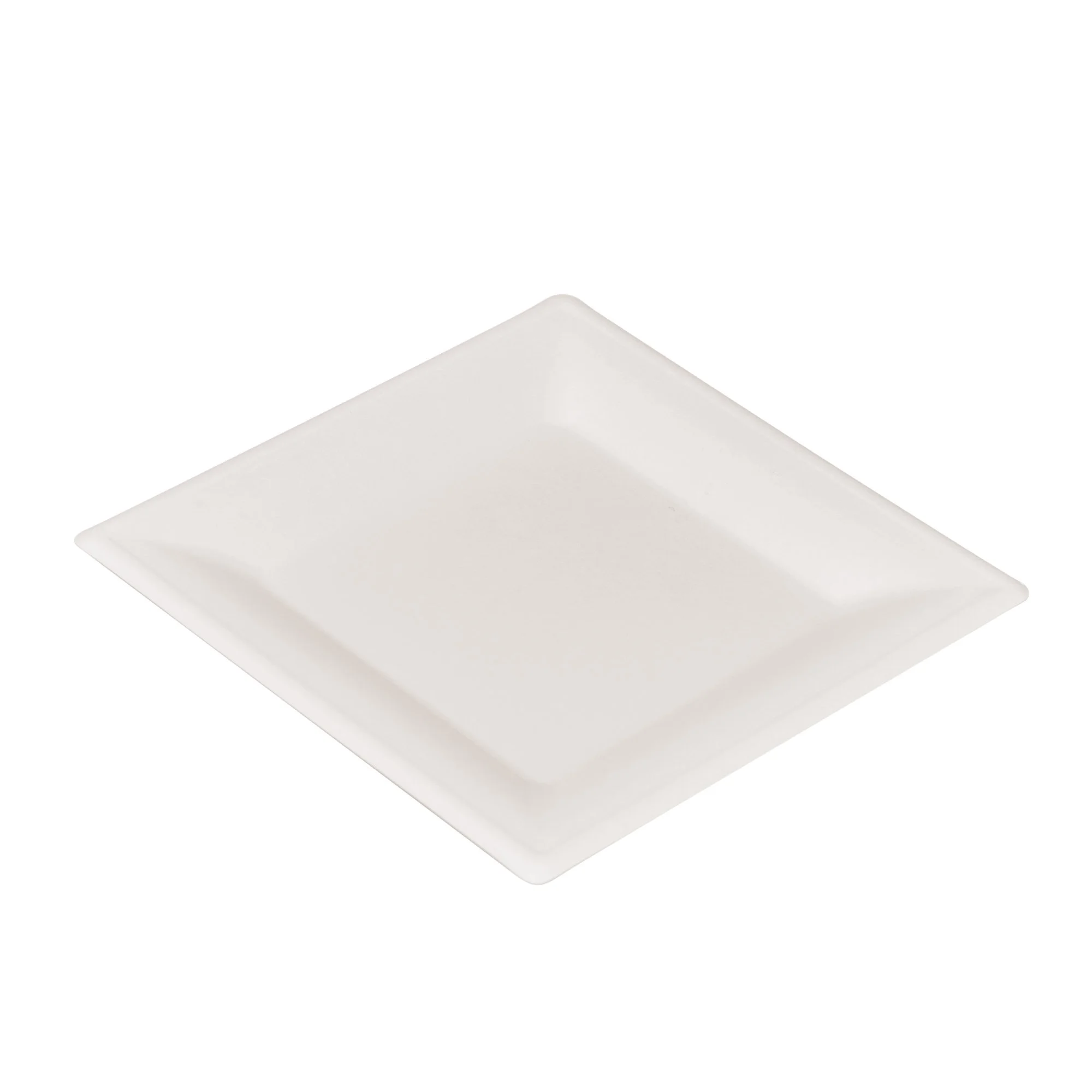 10 Inch Square (Design 1) Plate Sugarcane Bagasse PFAS-Free Compostable Certified