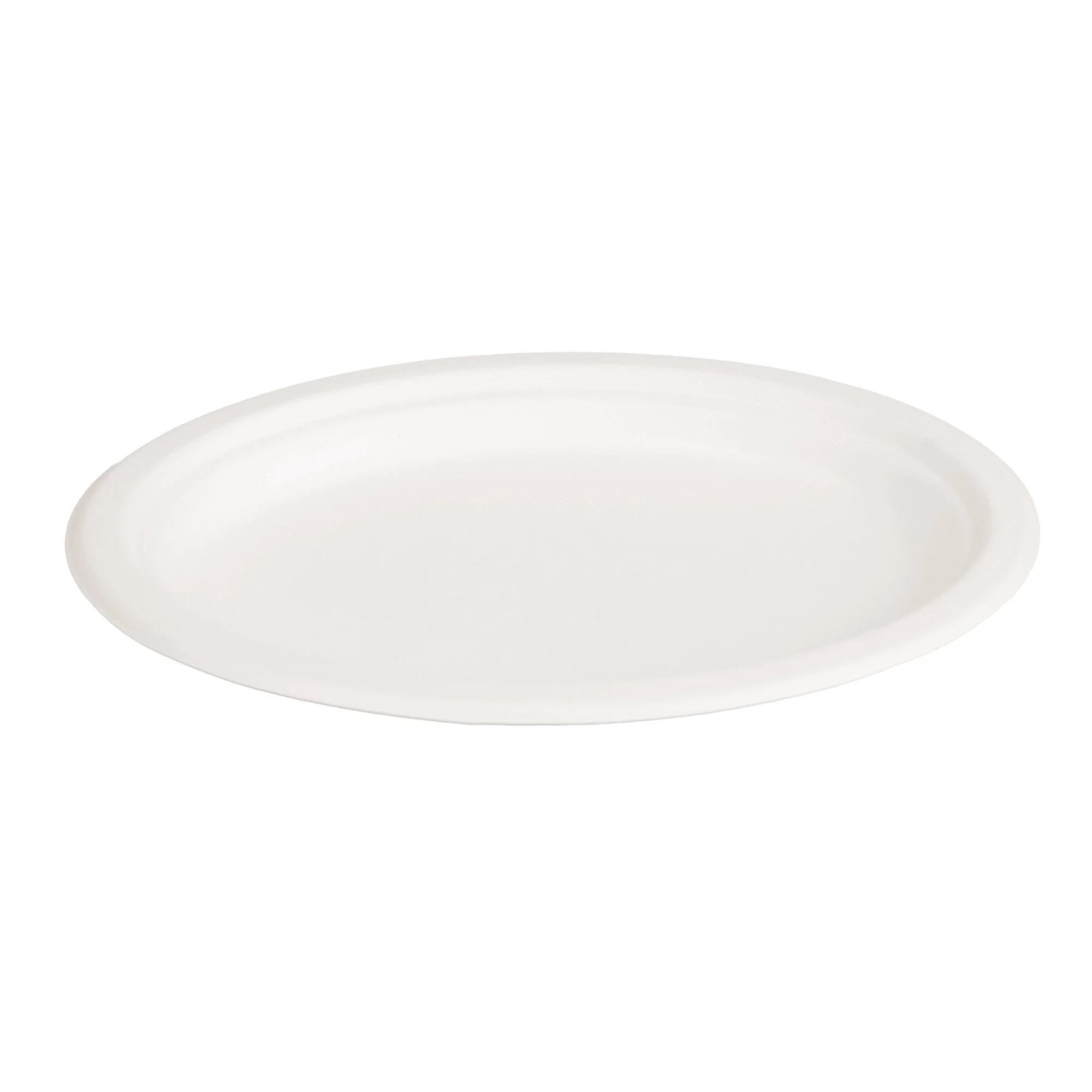 10.3 Inch Oval Plate Sugarcane Bagasse PFAS-Free Compostable Certified