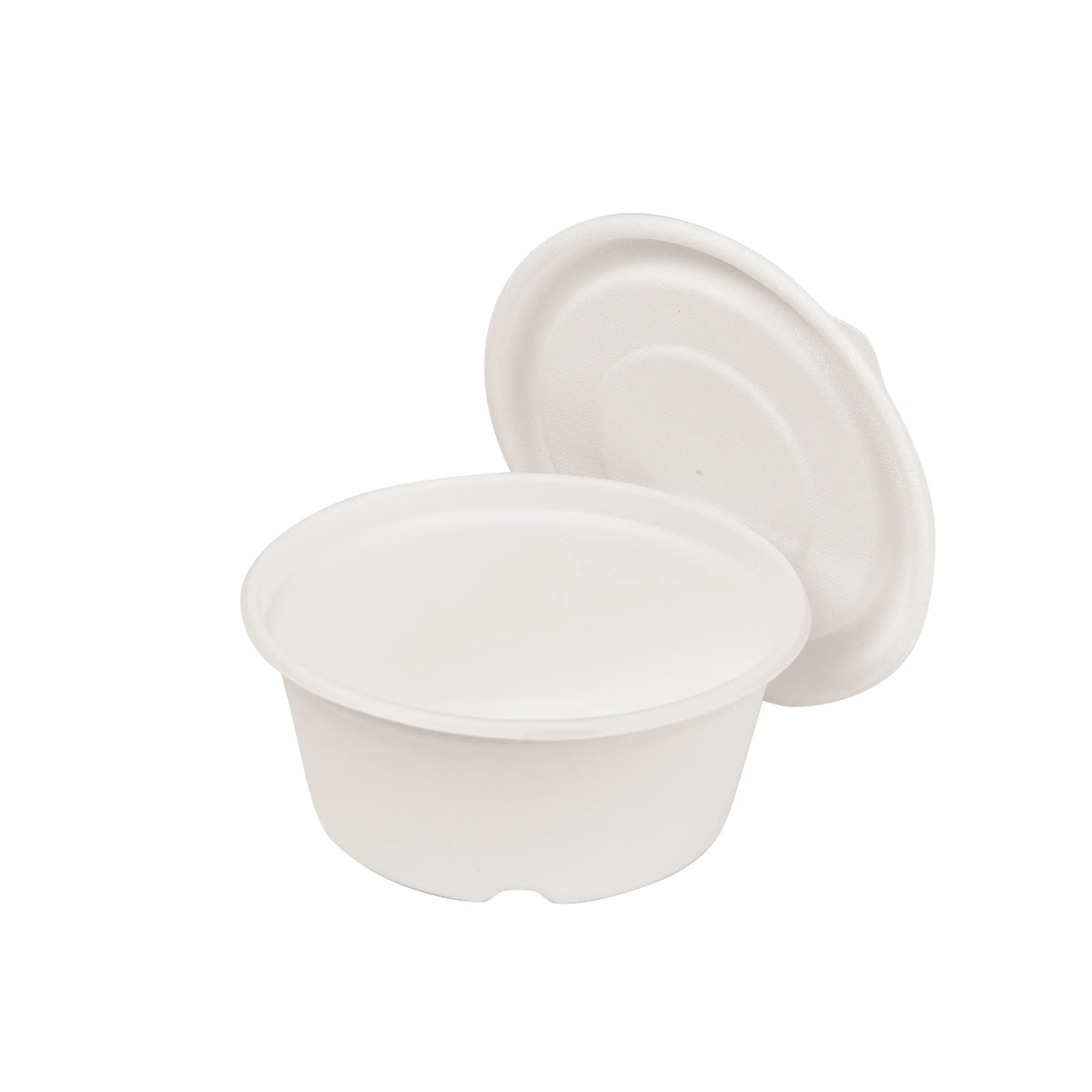 34oz 1,000ml Round Bowl (Lid Available)  Sugarcane Bagasse PFAS-Free Compostable Certified