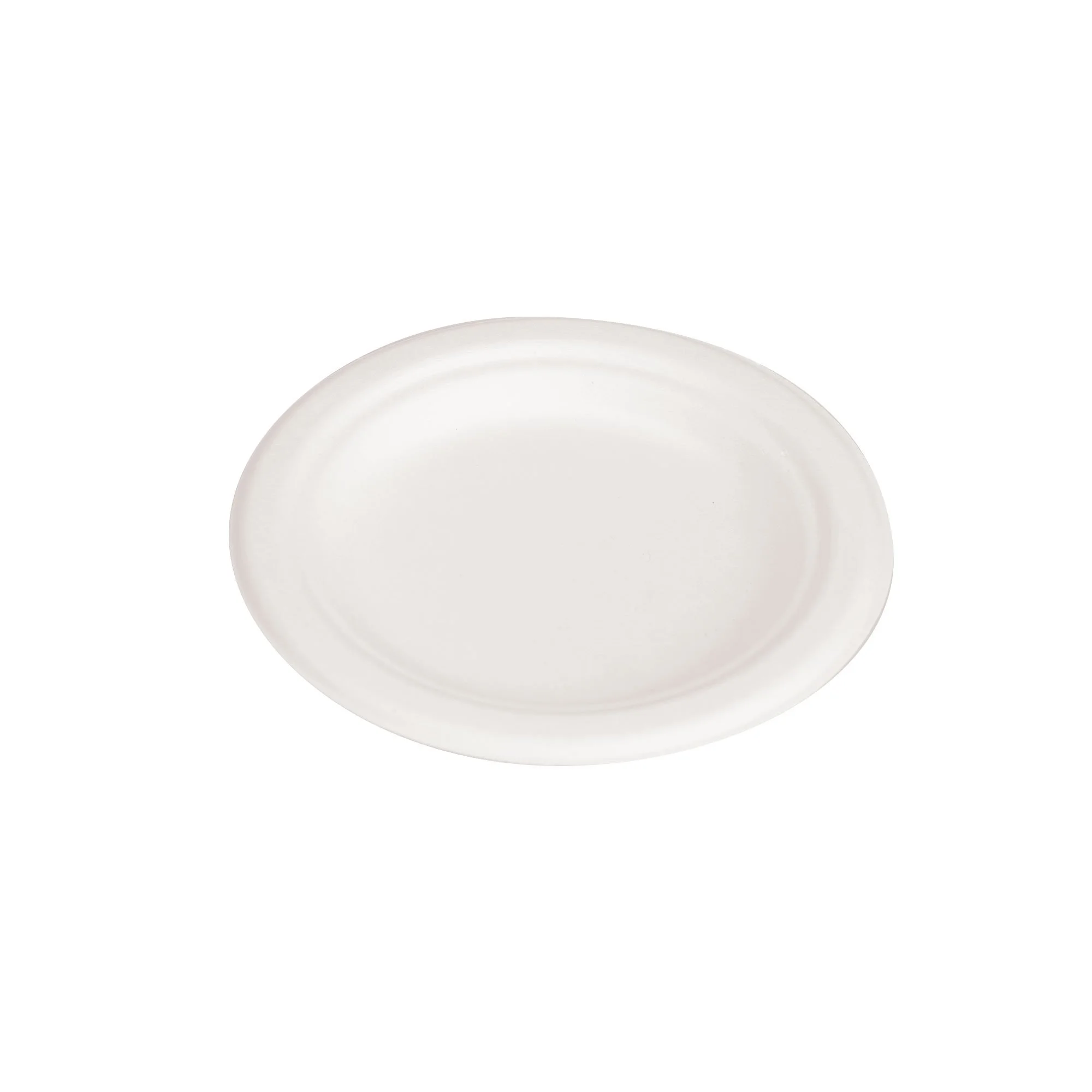 6 Inch Round Plate Sugarcane Bagasse PFAS-Free Compostable Certified