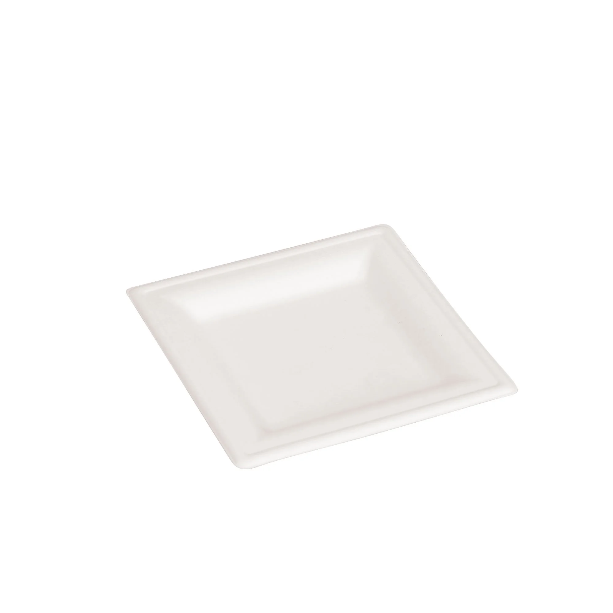 6 Inch Square (Design 1) Plate Sugarcane Bagasse PFAS-Free Compostable Certified