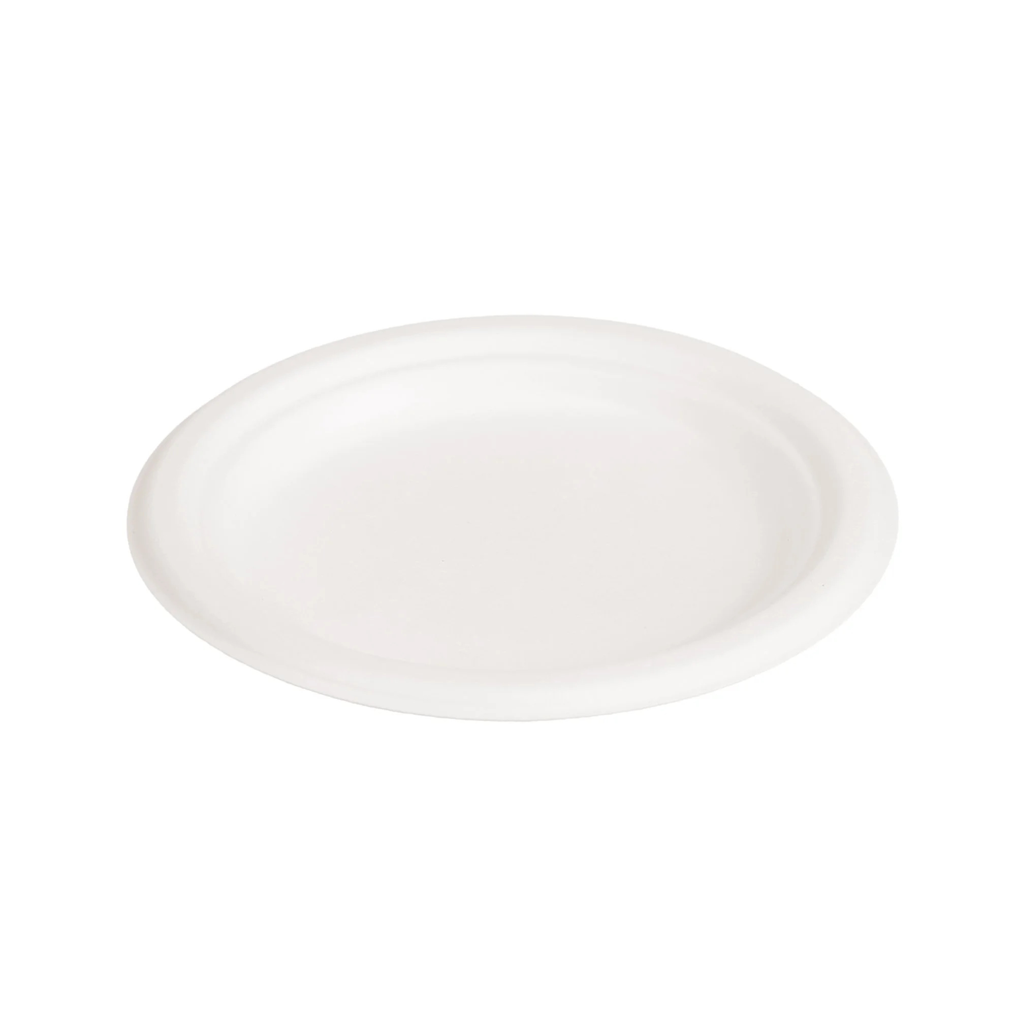 6.75 Inch Round Plate Sugarcane Bagasse PFAS-Free Compostable Certified