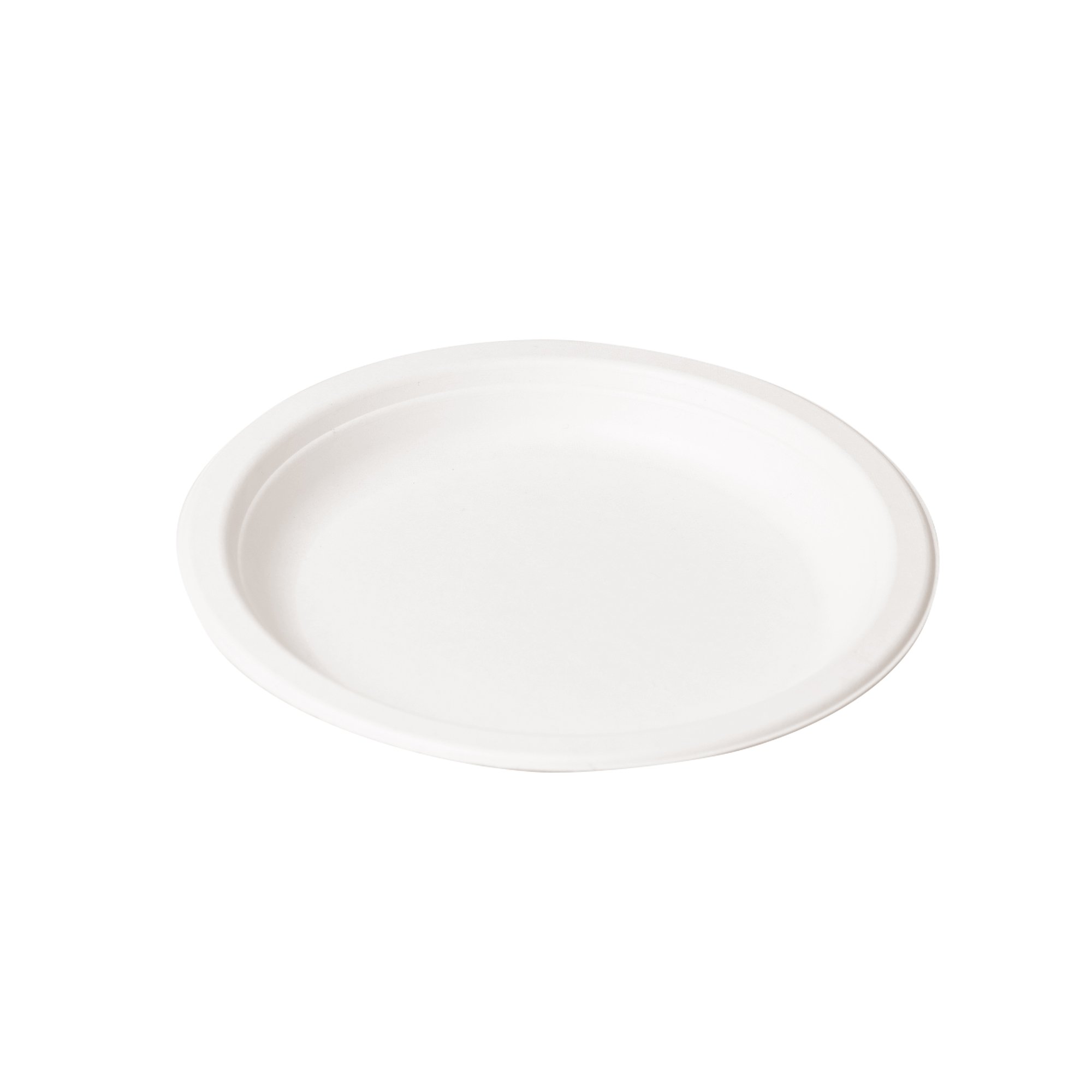 7 Inch Round Plate Sugarcane Bagasse PFAS-Free Compostable Certified