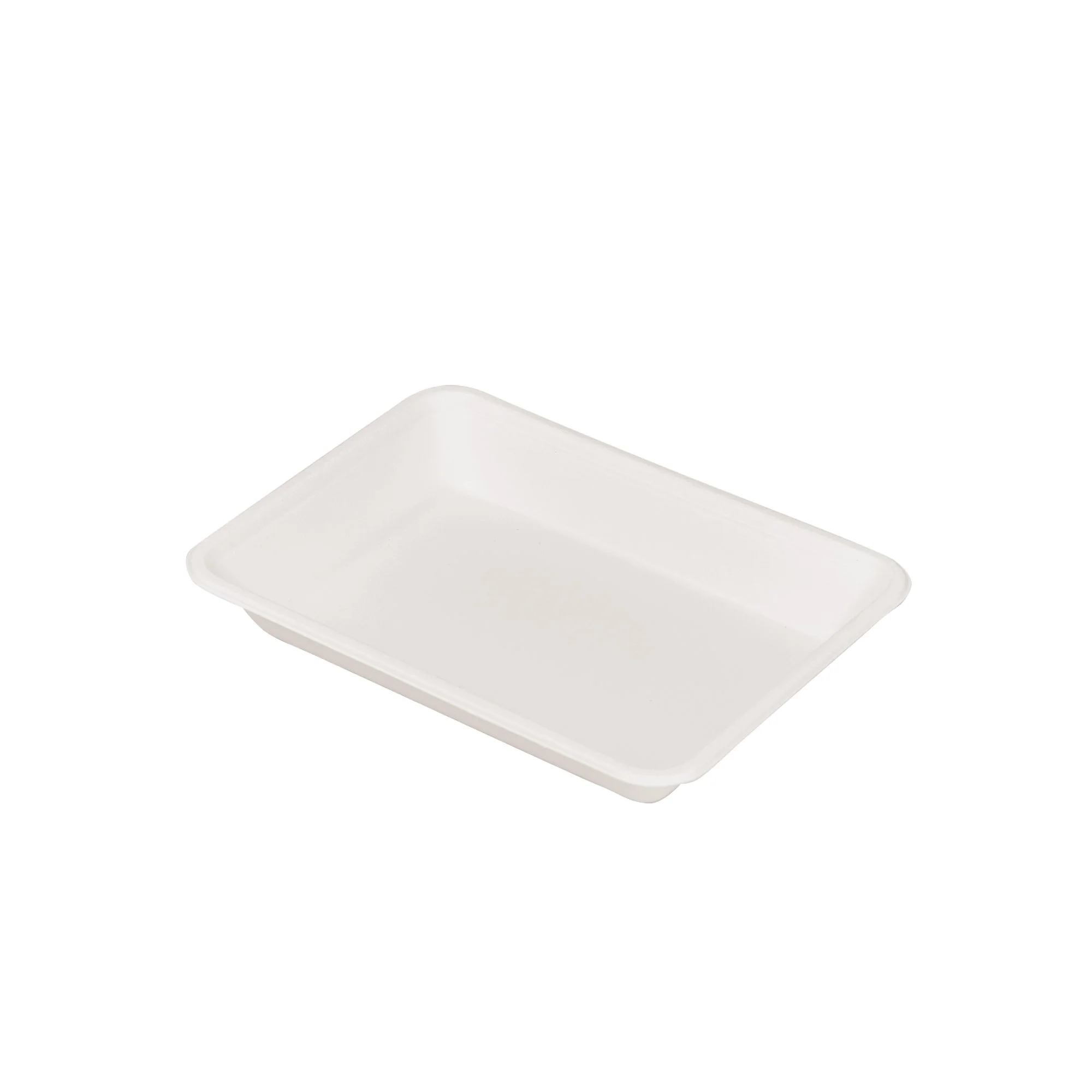 7.7 x 5.7 Inch Fiesta Container Tray Sugarcane Bagasse PFAS-Free Compostable Certified