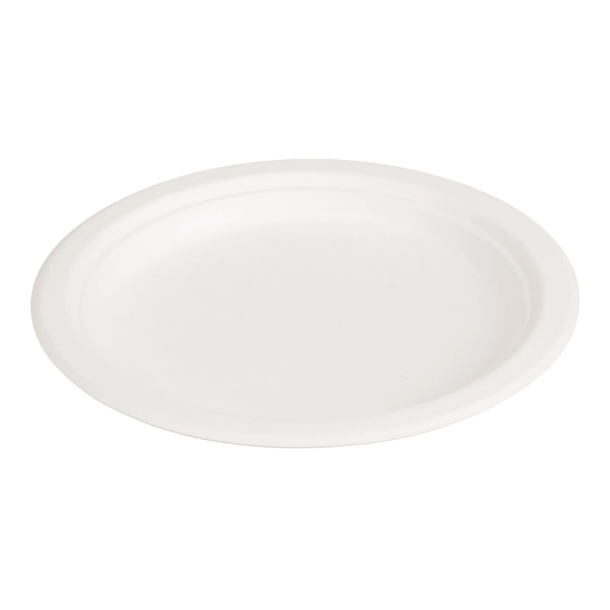 8 Inch Round Plate Sugarcane Bagasse PFAS-Free Compostable Certified