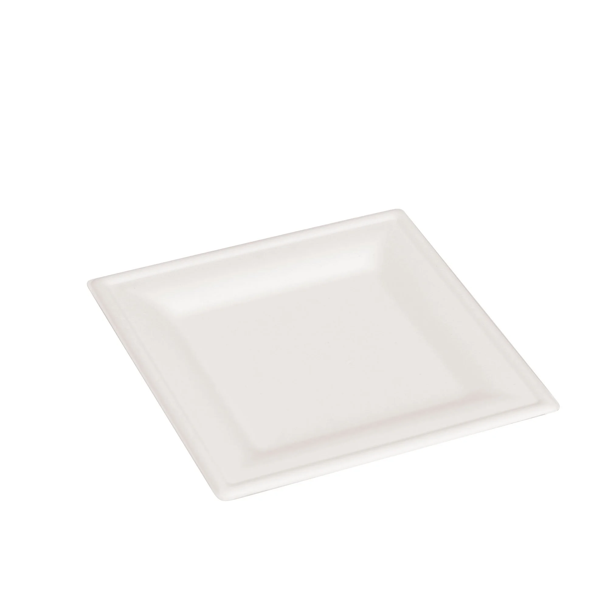 8 Inch Square (Design 1) Plate Sugarcane Bagasse PFAS-Free Compostable Certified