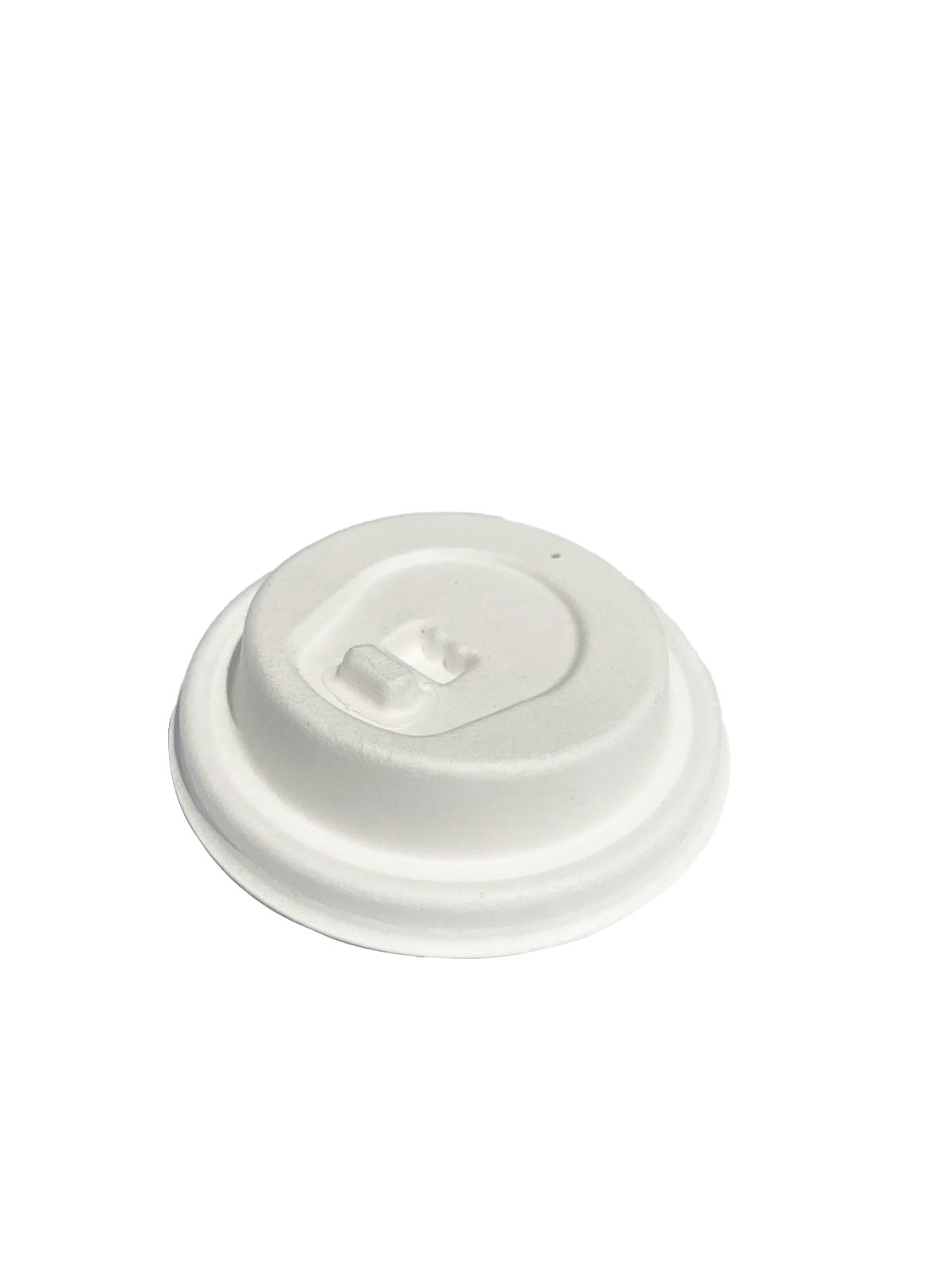 80mm Coffee Cup Lid Sugarcane Bagasse PFAS-Free Compostable Certified