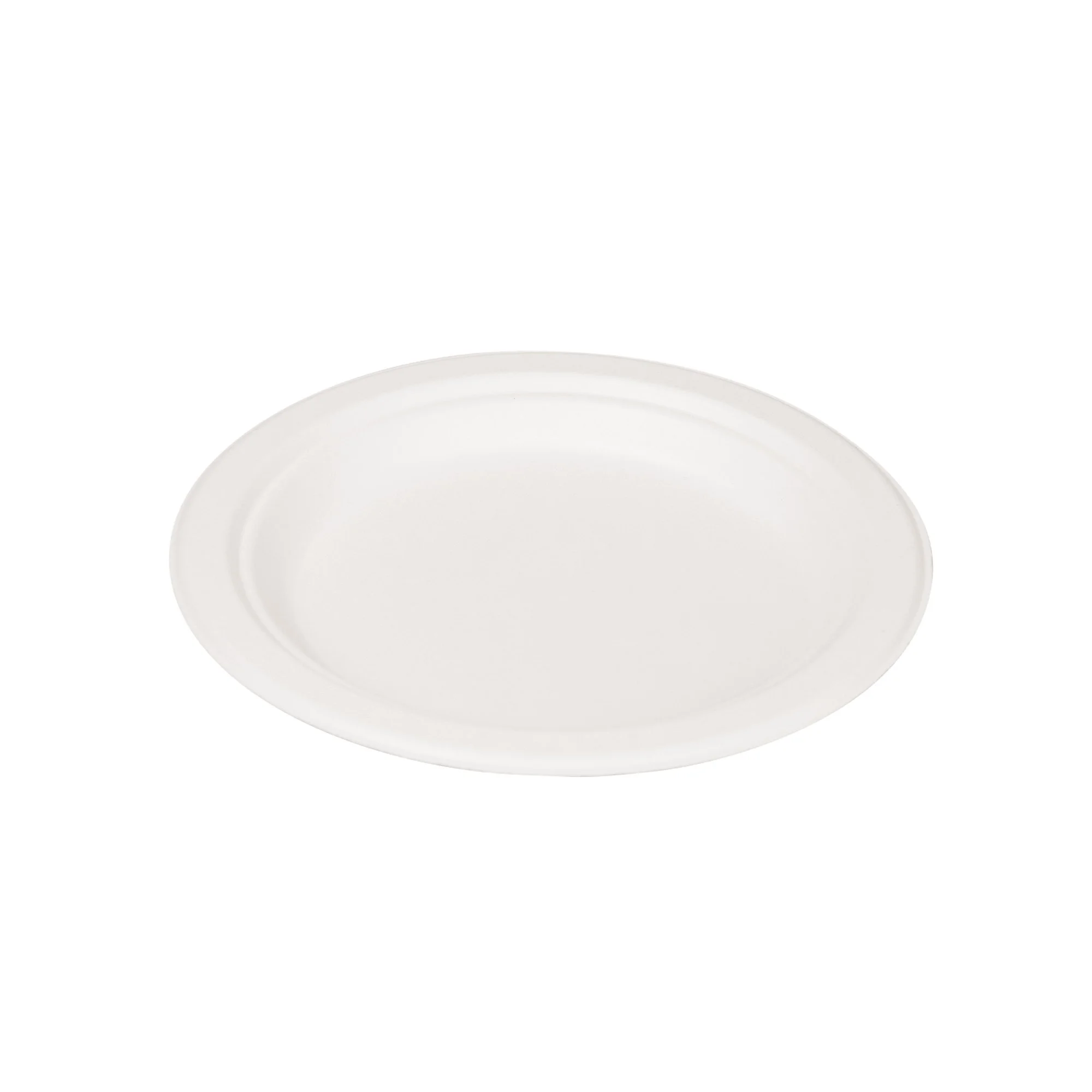 8.8 Inch Round Plate Sugarcane Bagasse PFAS-Free Compostable Certified
