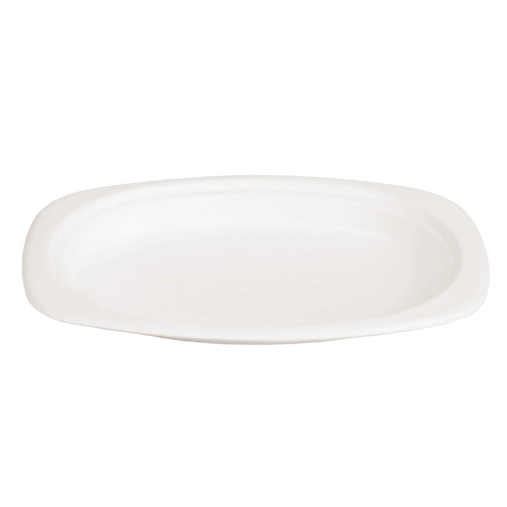 9 Inch Oval Plate Sugarcane Bagasse PFAS-Free Compostable Certified