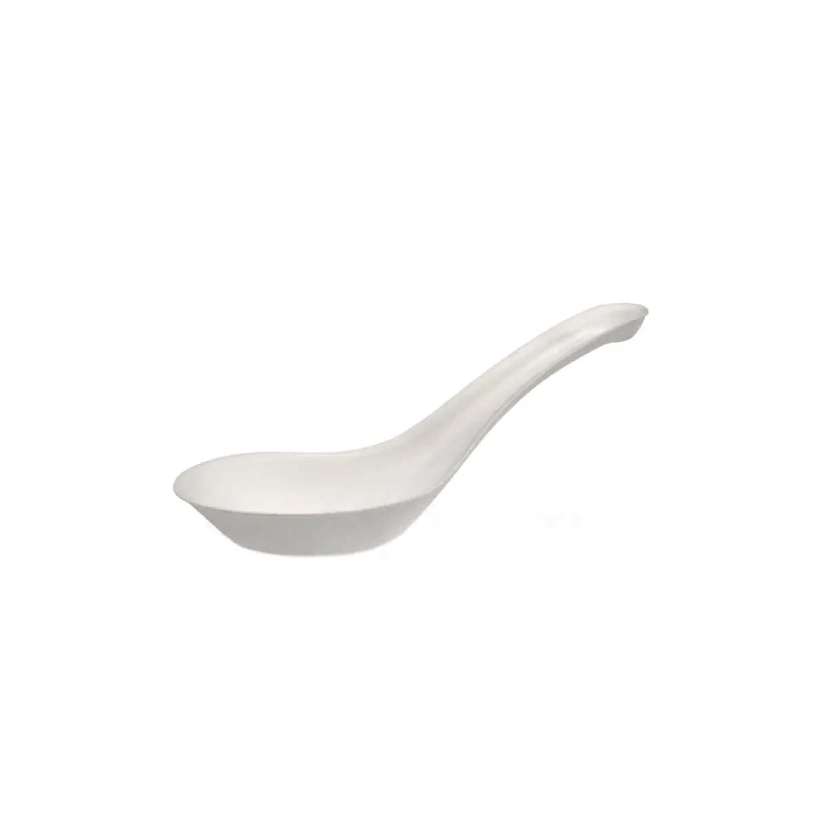Medium Asian Spoon Sugarcane Bagasse PFAS-Free Compostable Certified Cutlery