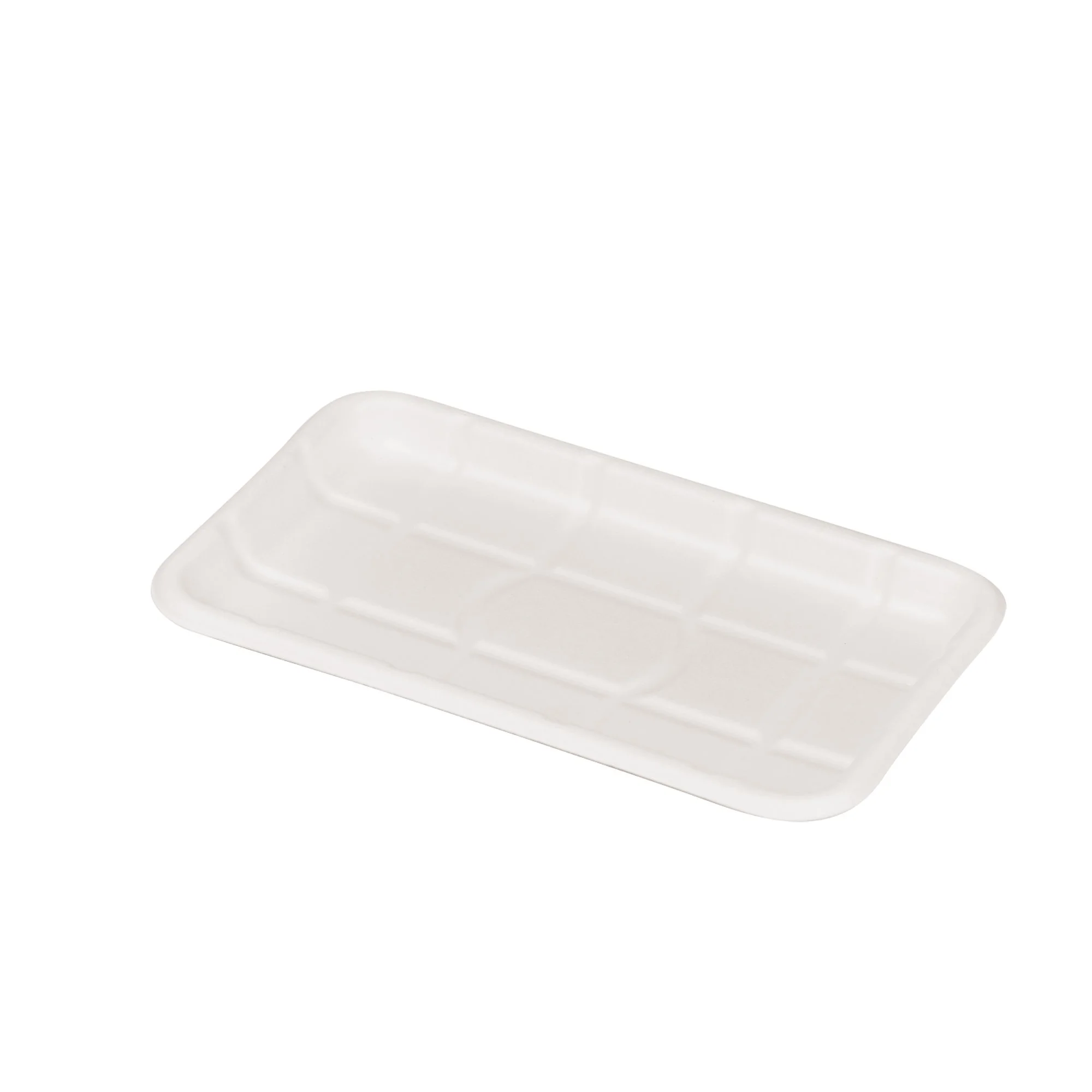Small Size Meat & Produce Tray Sugarcane Bagasse PFAS-Free Compostable Certified