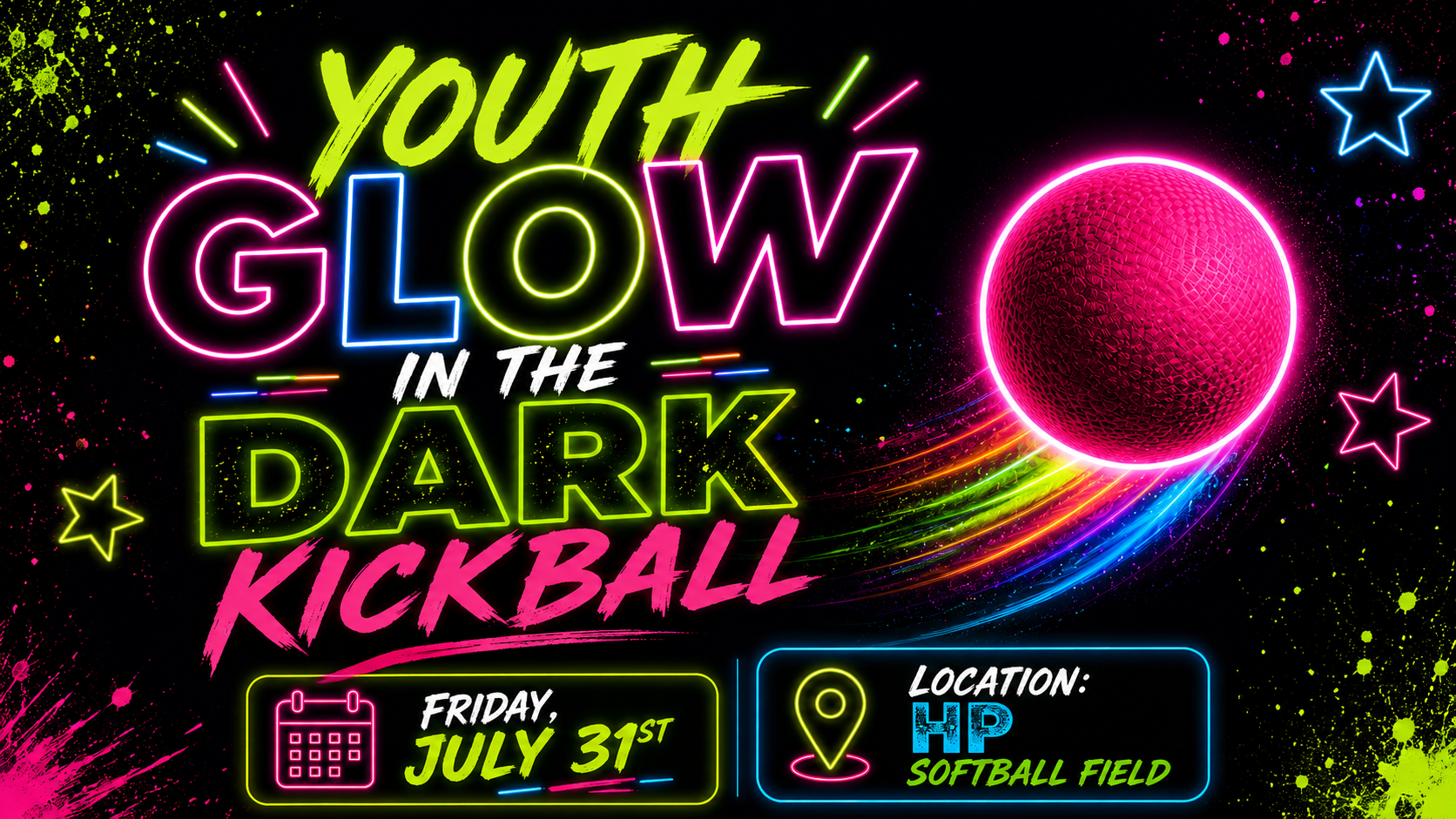 Youth Glow in the Dark Kickball
