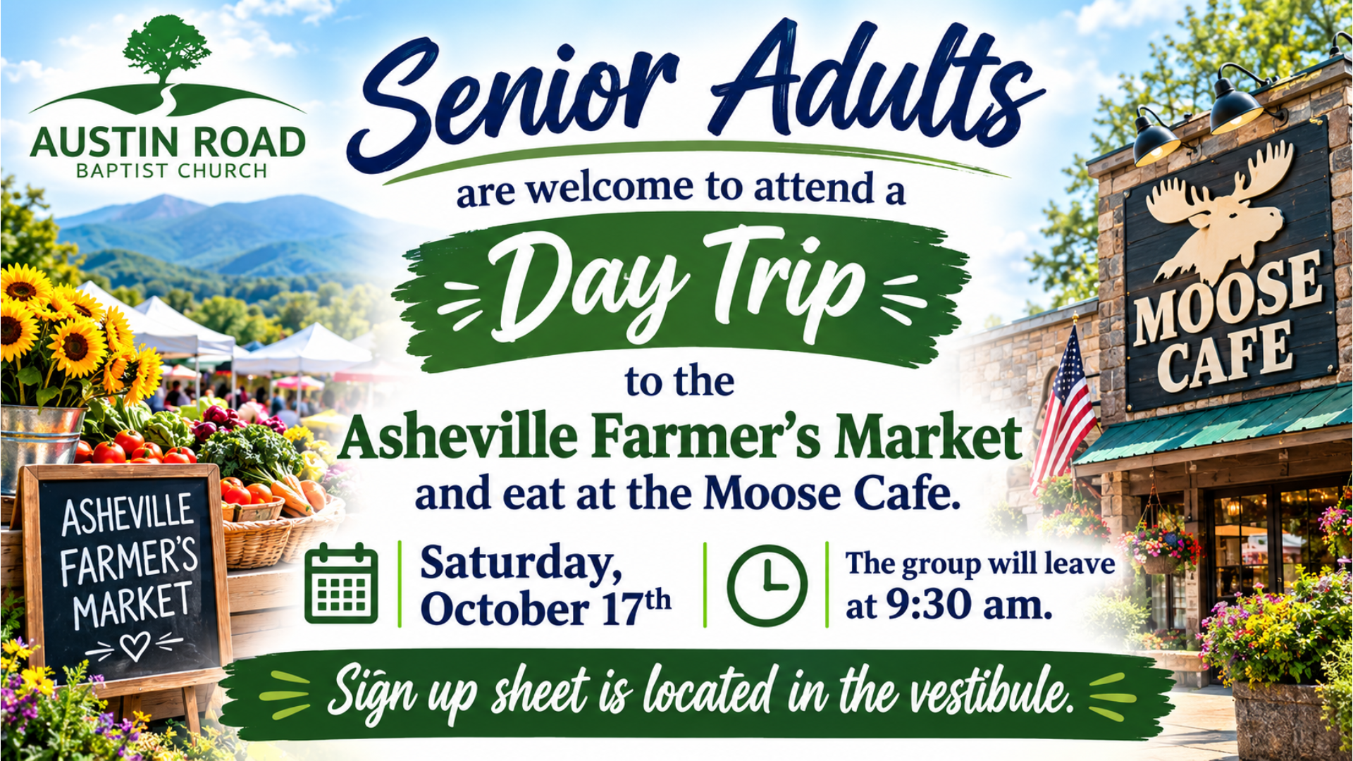 Sr. Adult Day Trip - Asheville Farmer's Market