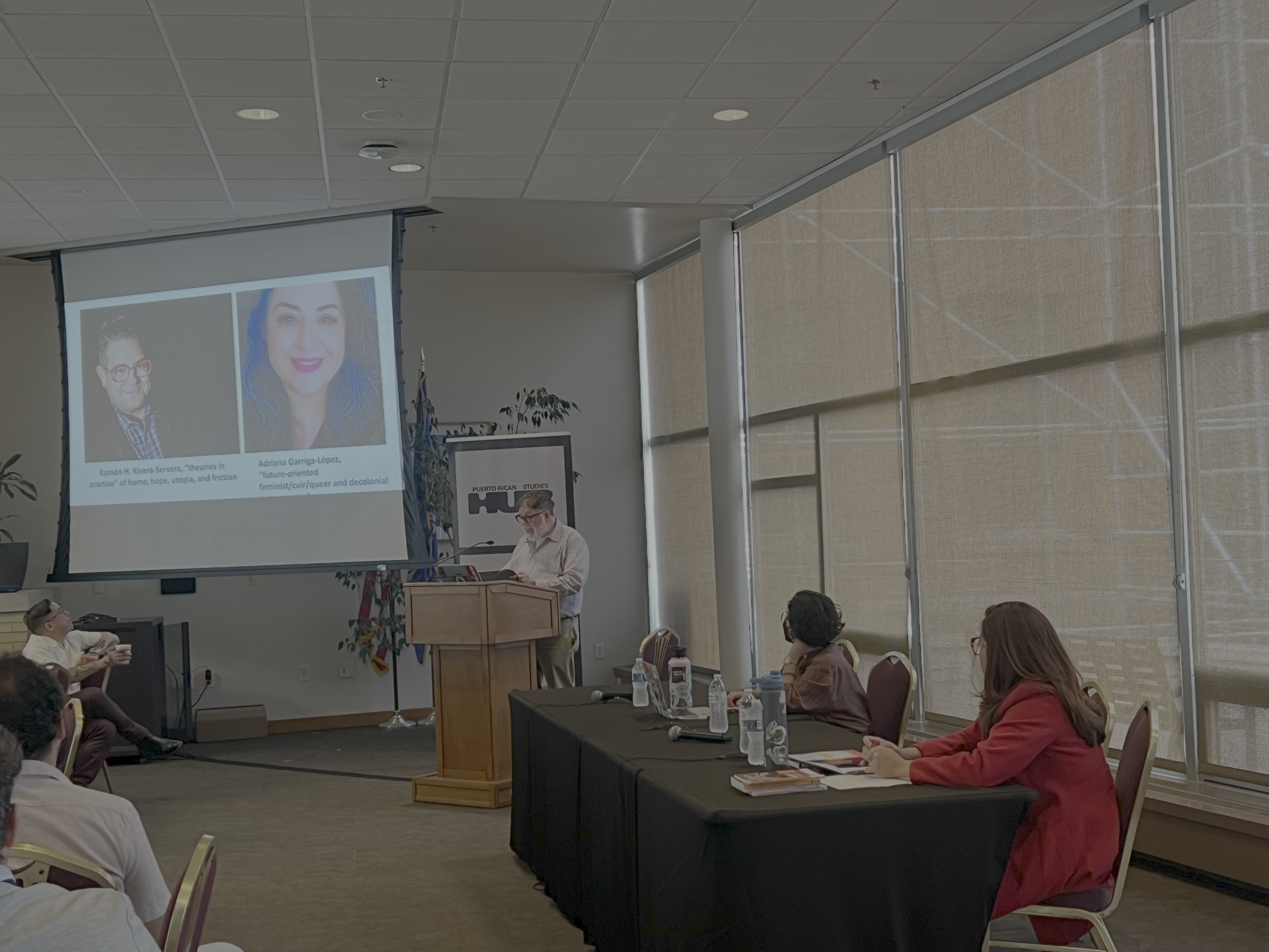 Presentation slide featuring Ramón Rivera-Servera and Adriana Garriga-López.