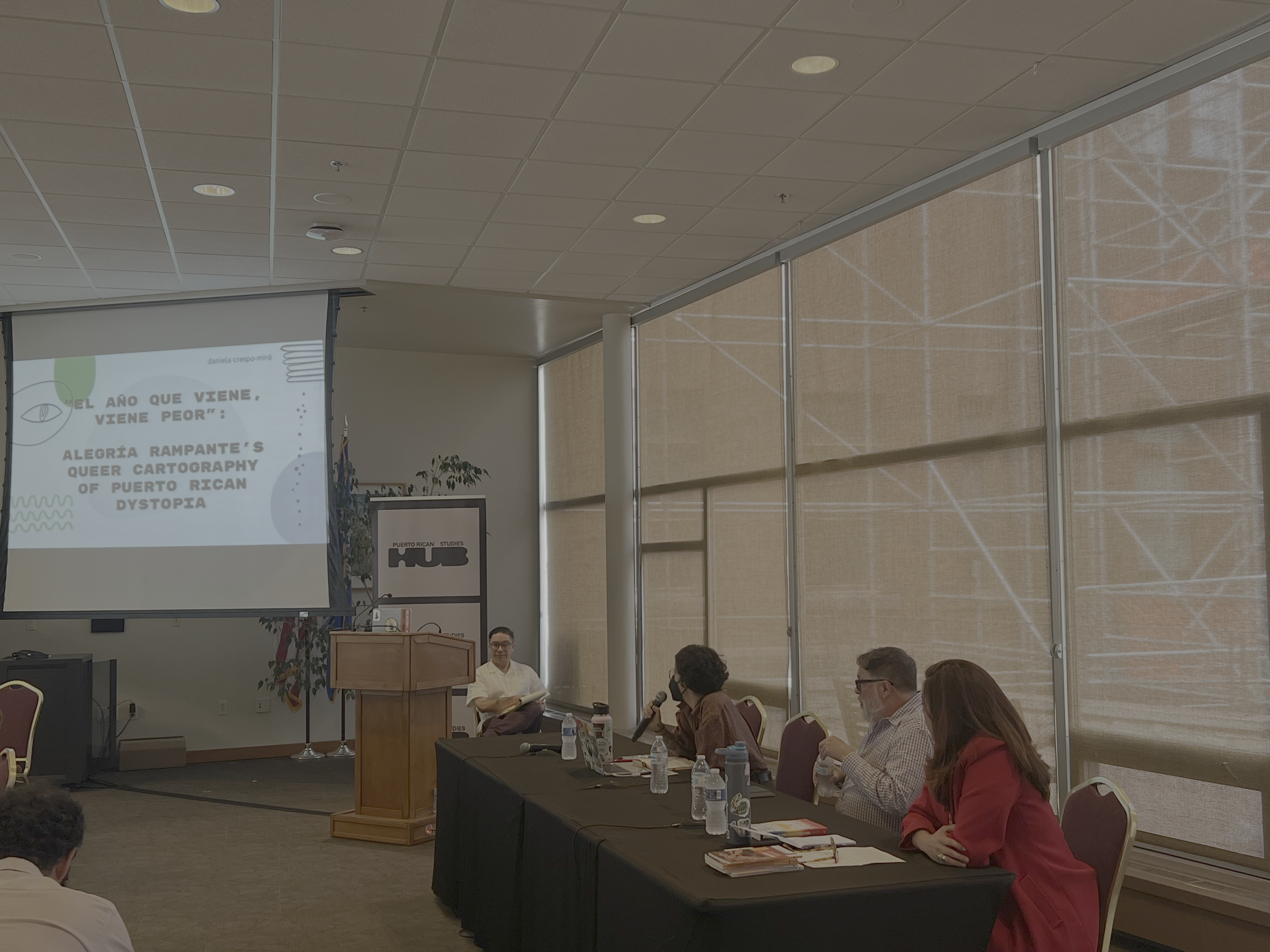 Presentation slide titled  'El año que viene, viene peor: Ricardo Alegría's Queer Cartography of Puerto Rican Dystopia.'