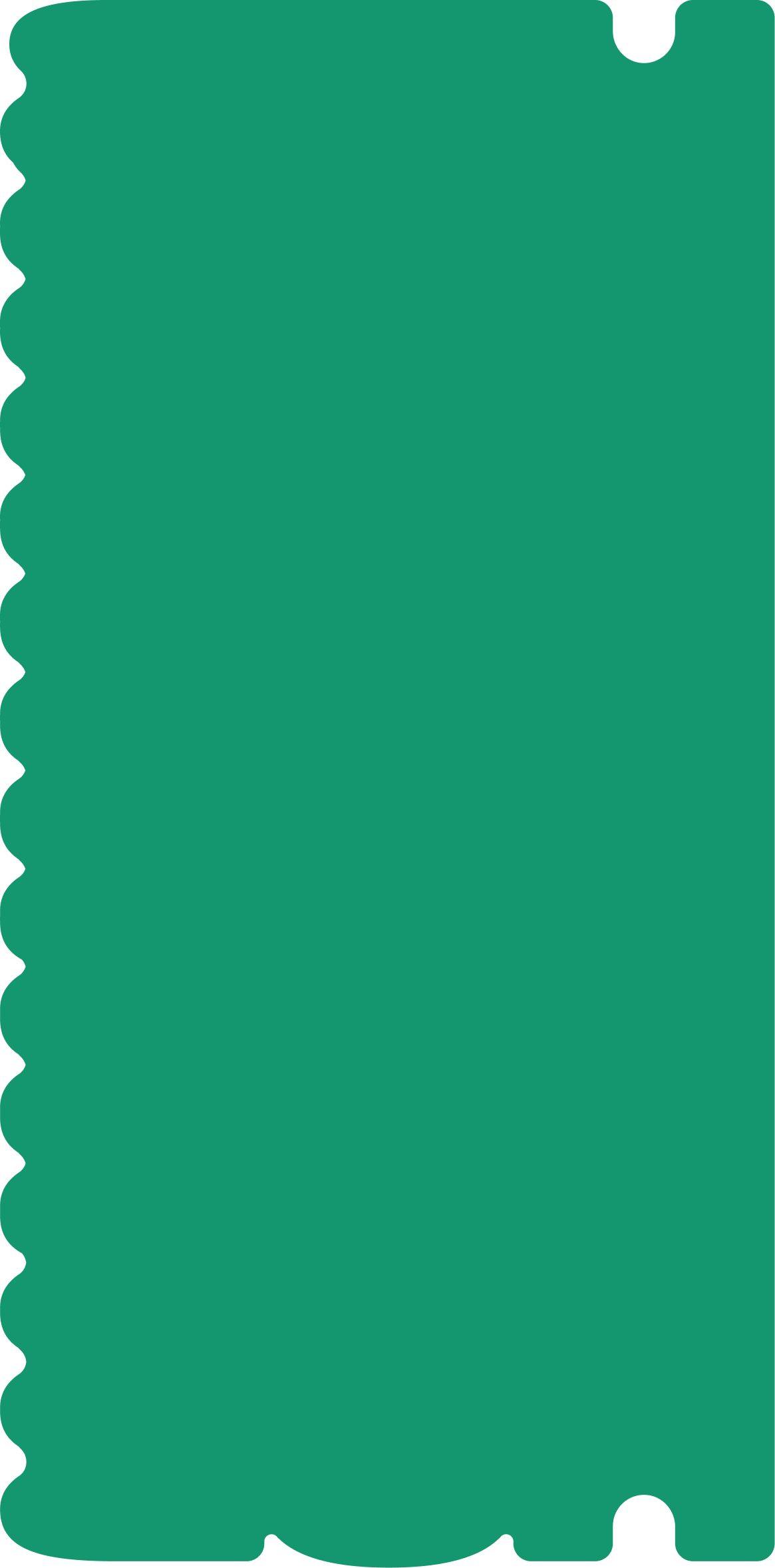 Green ticket or coupon with perforated edges and illegible text.