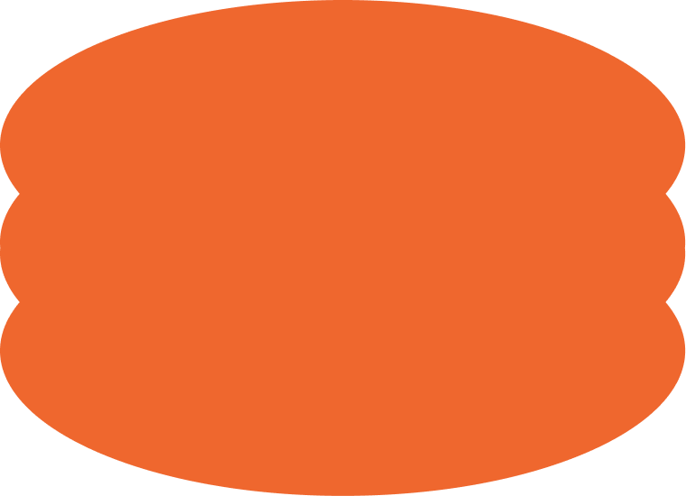 Orange ovals stacked thrice.