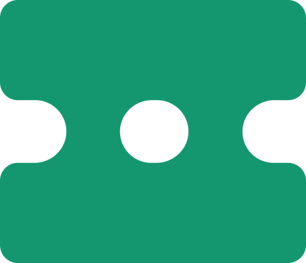 Green block-like object in the shape of an H with a circular hole spinning in a loop.