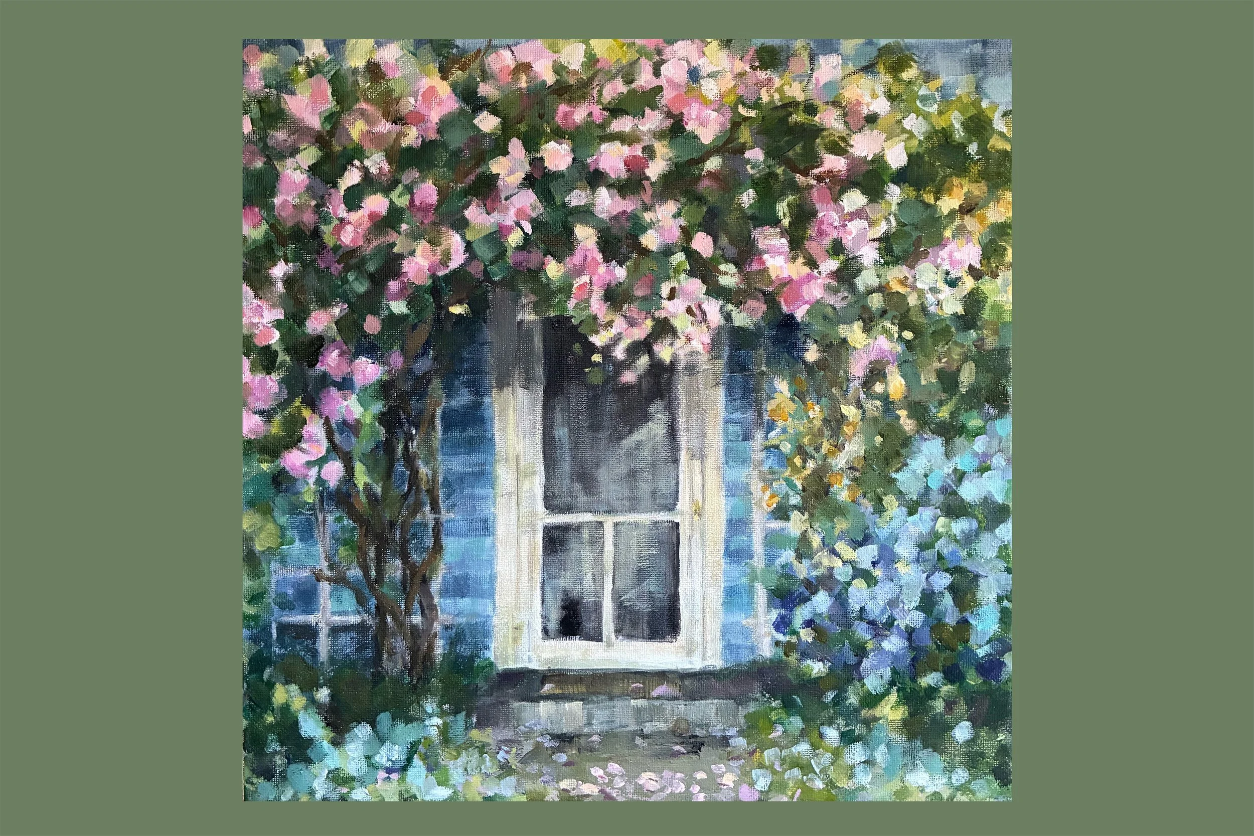wht door blue wall pink flowers over door.jpg