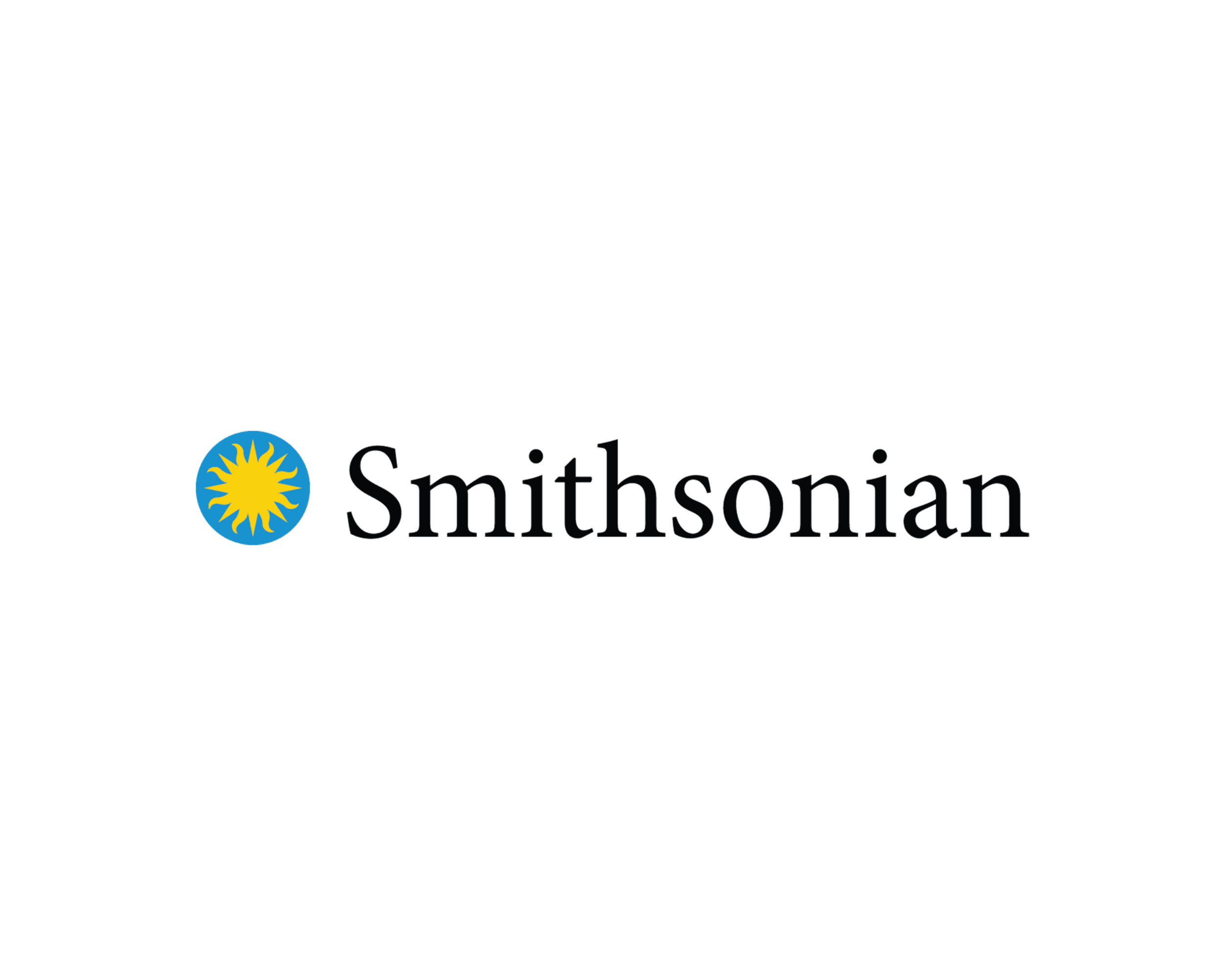 Smithsonian logo with a blue circle containing a yellow sunburst, and the word 'Smithsonian' in black text.