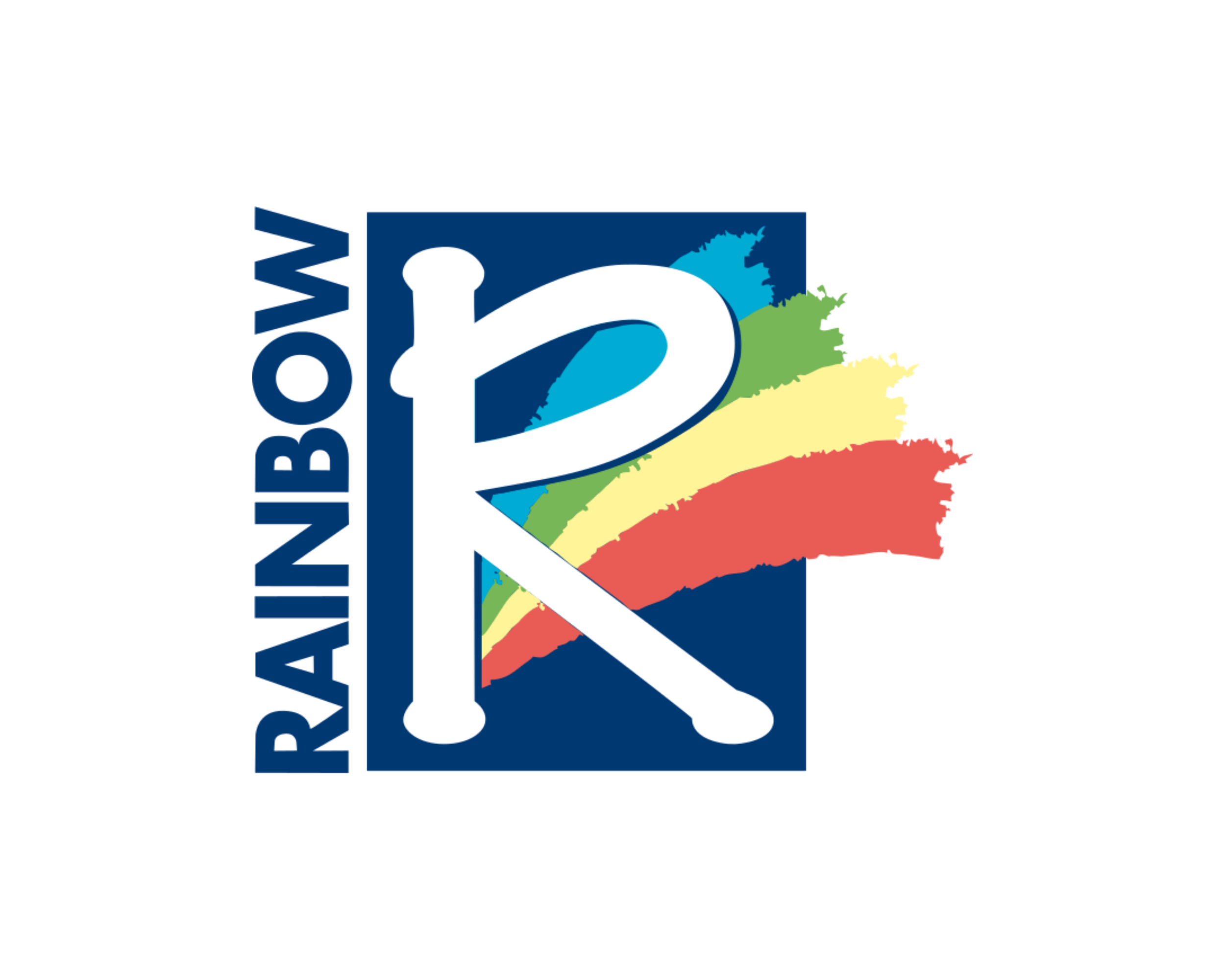 World Rainbow Conference logo featuring a large white umbrella symbol over rainbow-colored paint strokes on a dark blue background, with the text 'RAINBOW' on the left.