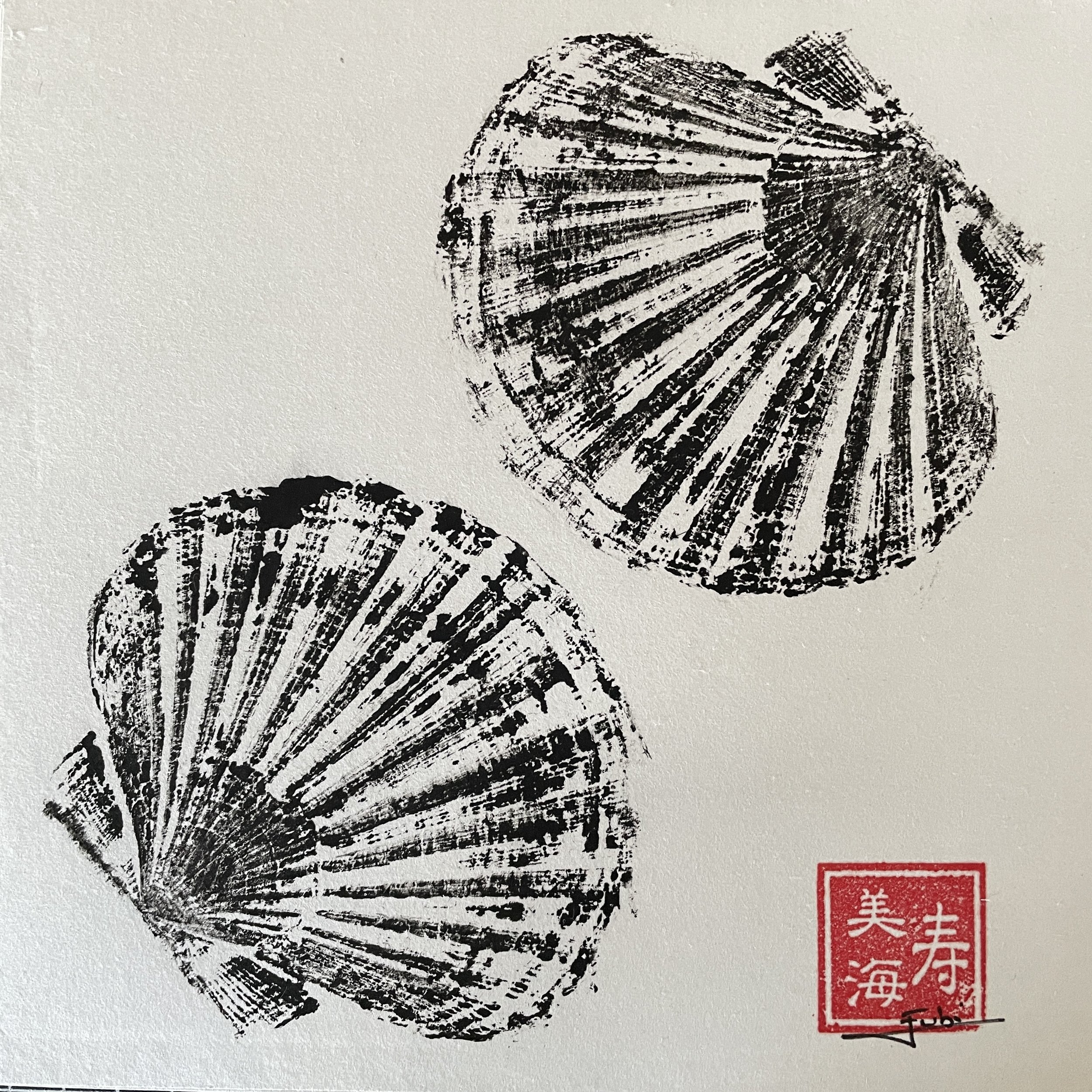 Duo de Coquilles Saint-Jacques - Avril 2026 - 20cm x 20cm