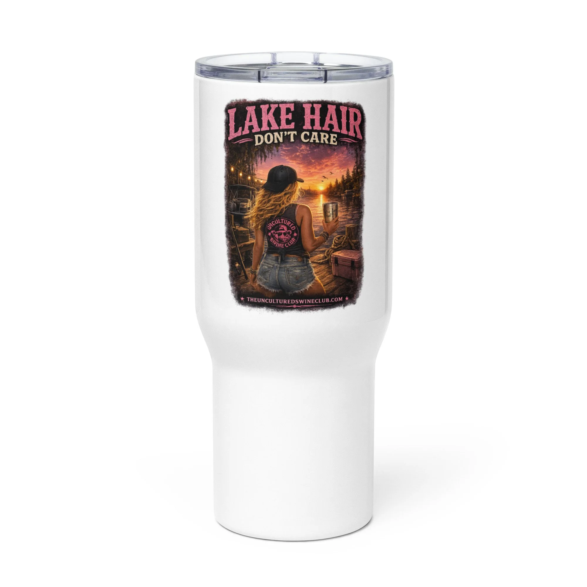 Lake hair Don't Care-Travel mug