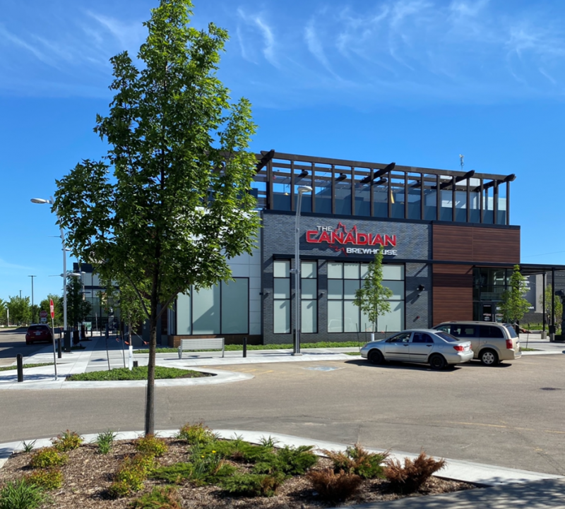 New construction electrical rough-in on an Edmonton commercial building by Armada Electrical