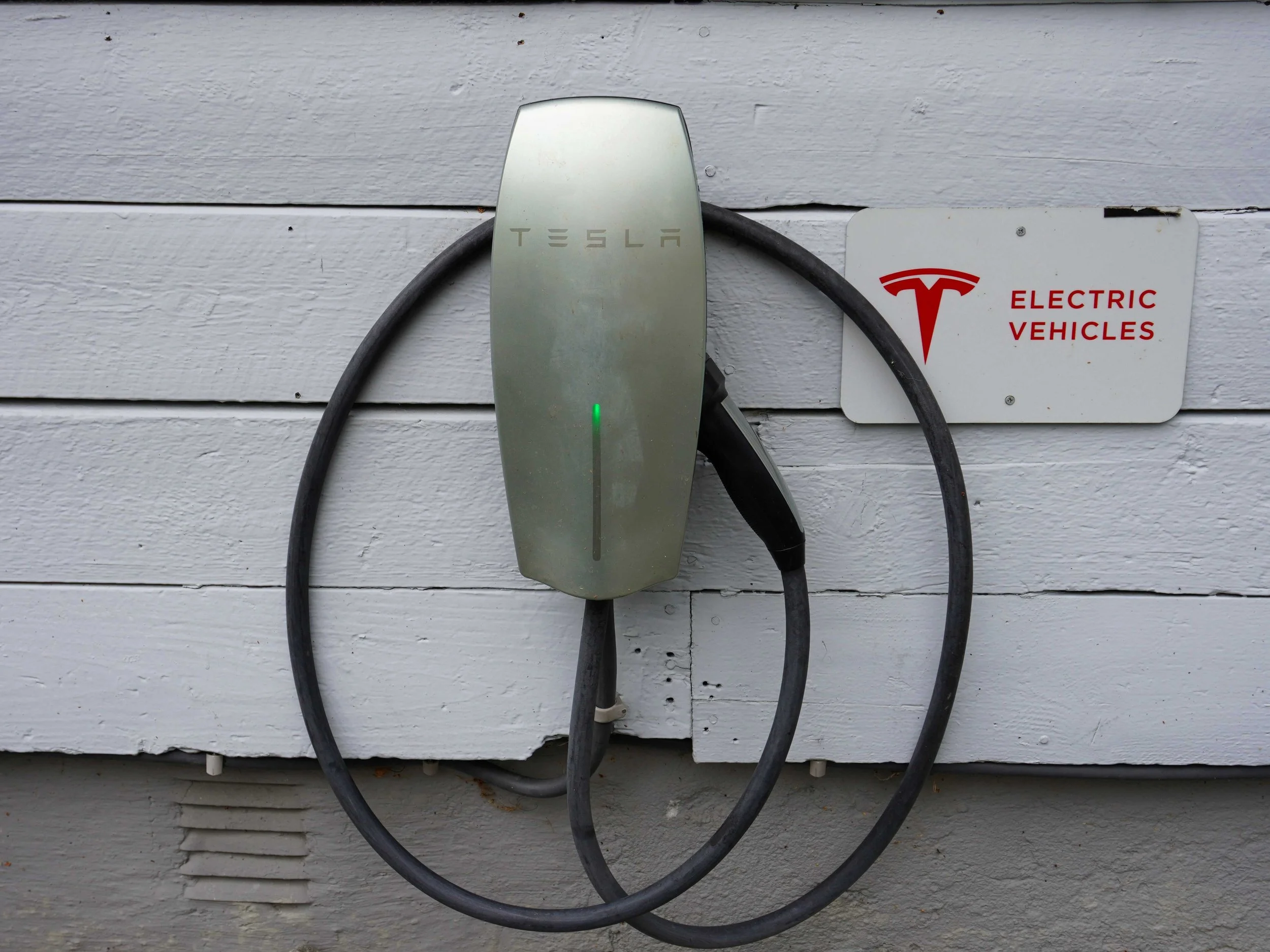 Tesla Wall Connector installation in Edmonton garage