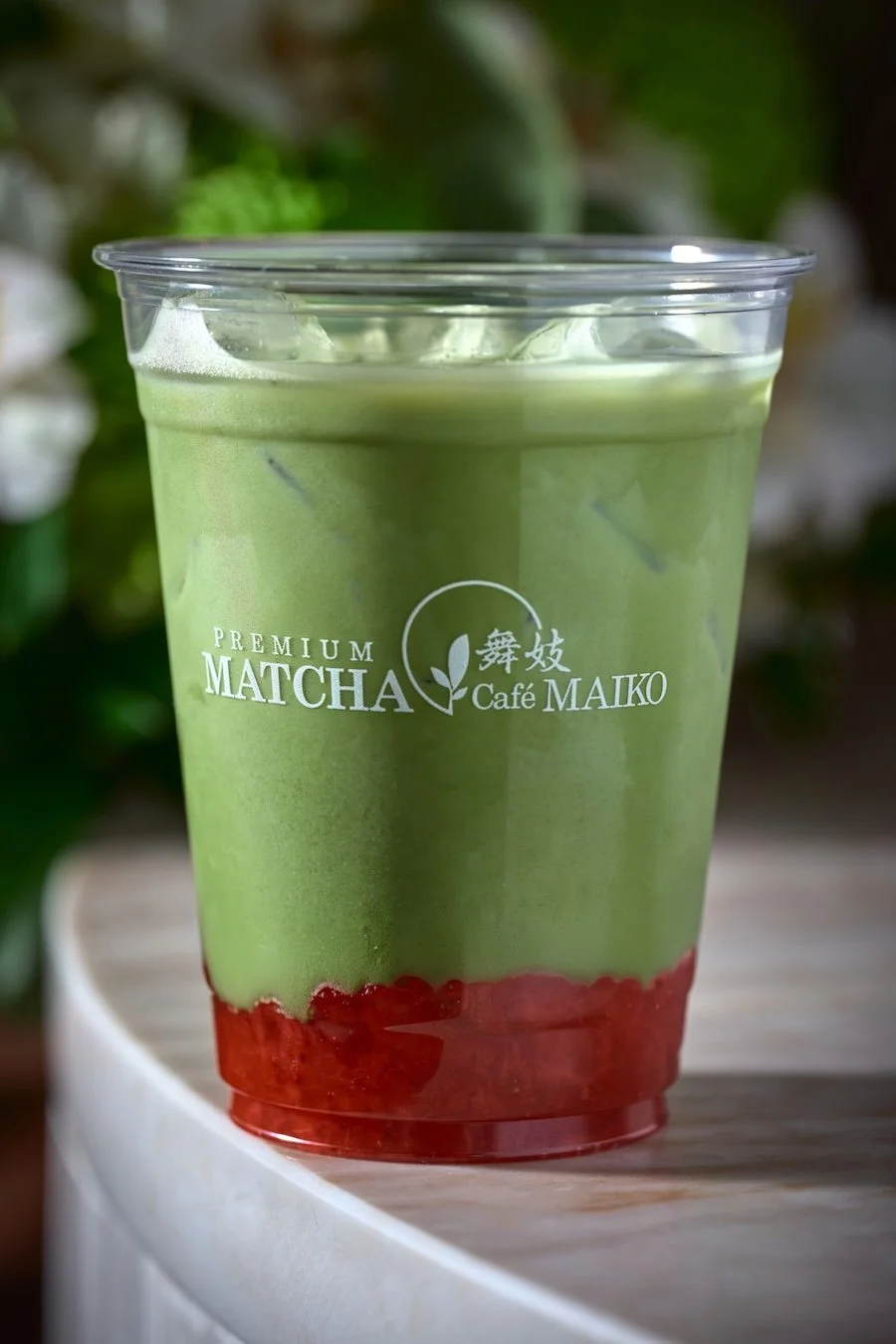 A Strawberry Matcha latte at Matcha Cafe Maiko.