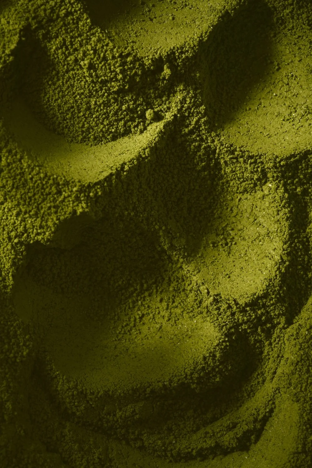 Detailed close-up of matcha powder at Matcha Cafe Maiko.