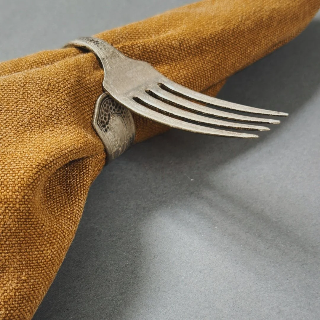 We love clients that implement their visions within every detail. For a recent #steampunk themed dinner, we scoured flea markets to source 900 pieces of antique silverware. Each piece was carefully bent, manipulated, and patina'd to perfection as nap