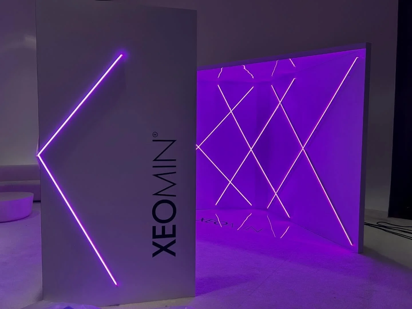 We built this photo booth for a brand activation at Milk Studios, Grammy weekend 2023. 

Custom design, fabrication and activation. Big hit with guests, interacting with mirror surfaces and the LED geometry designed to echo the brand mark.