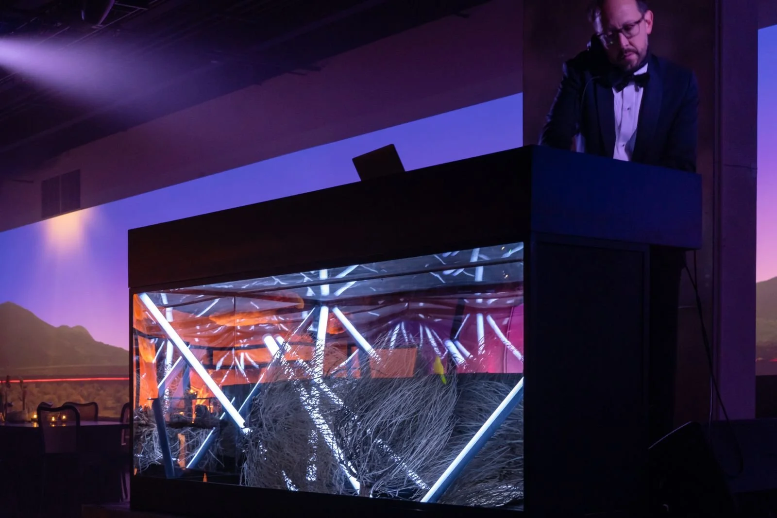 fabricated desert decor DJ booth