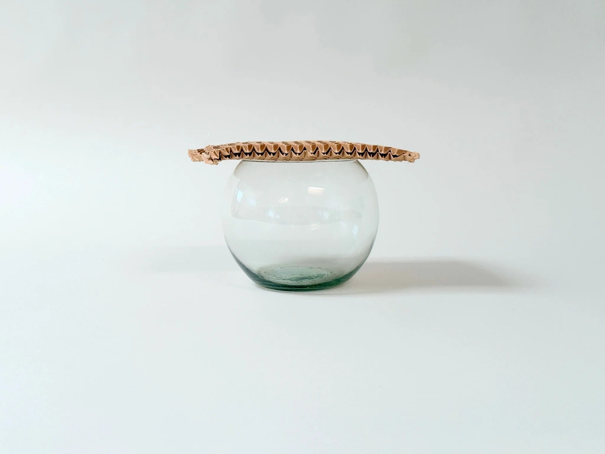 Pleated Paper Vase Sleeve by Kept LA unassembled